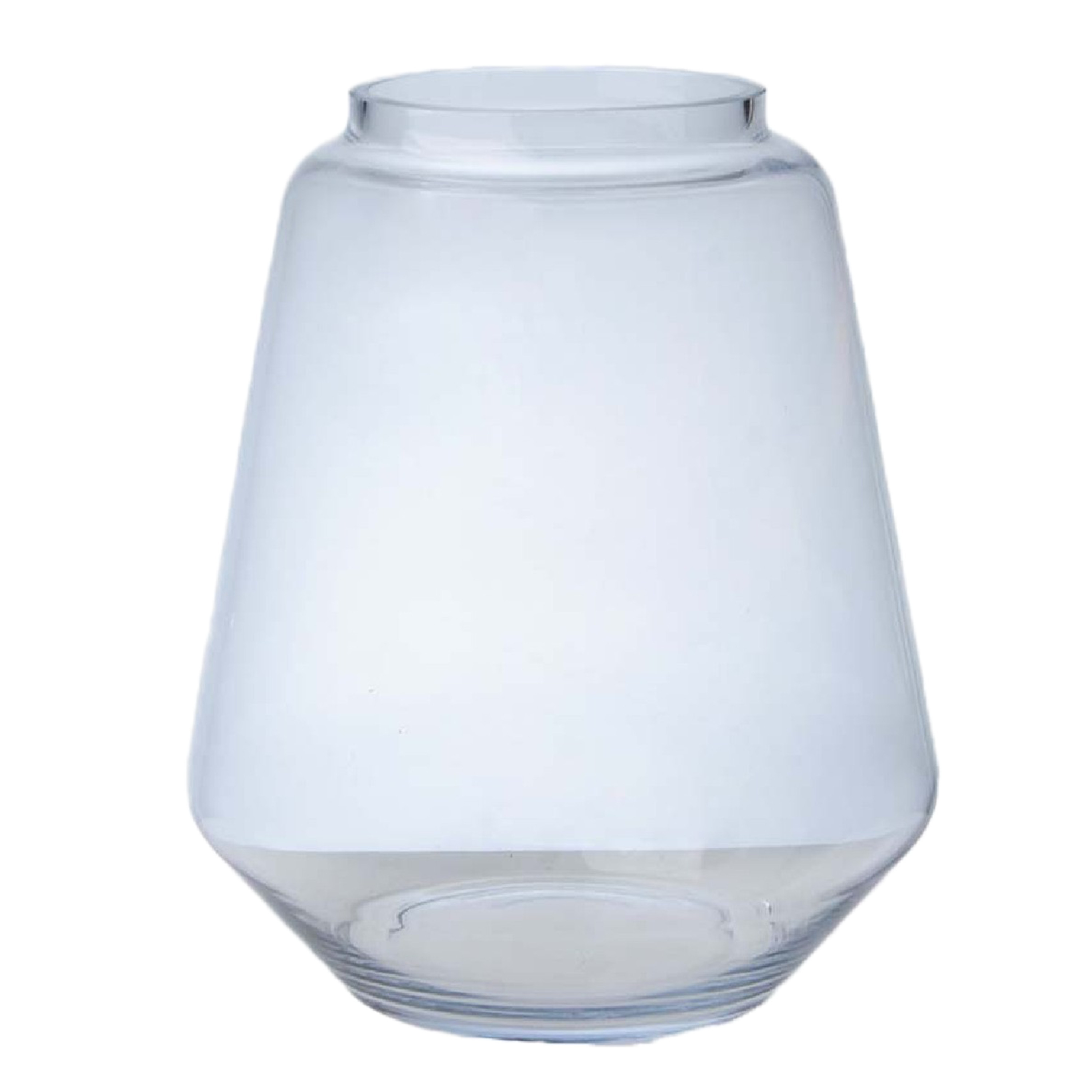 Hakbijl Glass Bloemenvaas Kiffa - transparant - glas - D27 x H32 - decoratie -