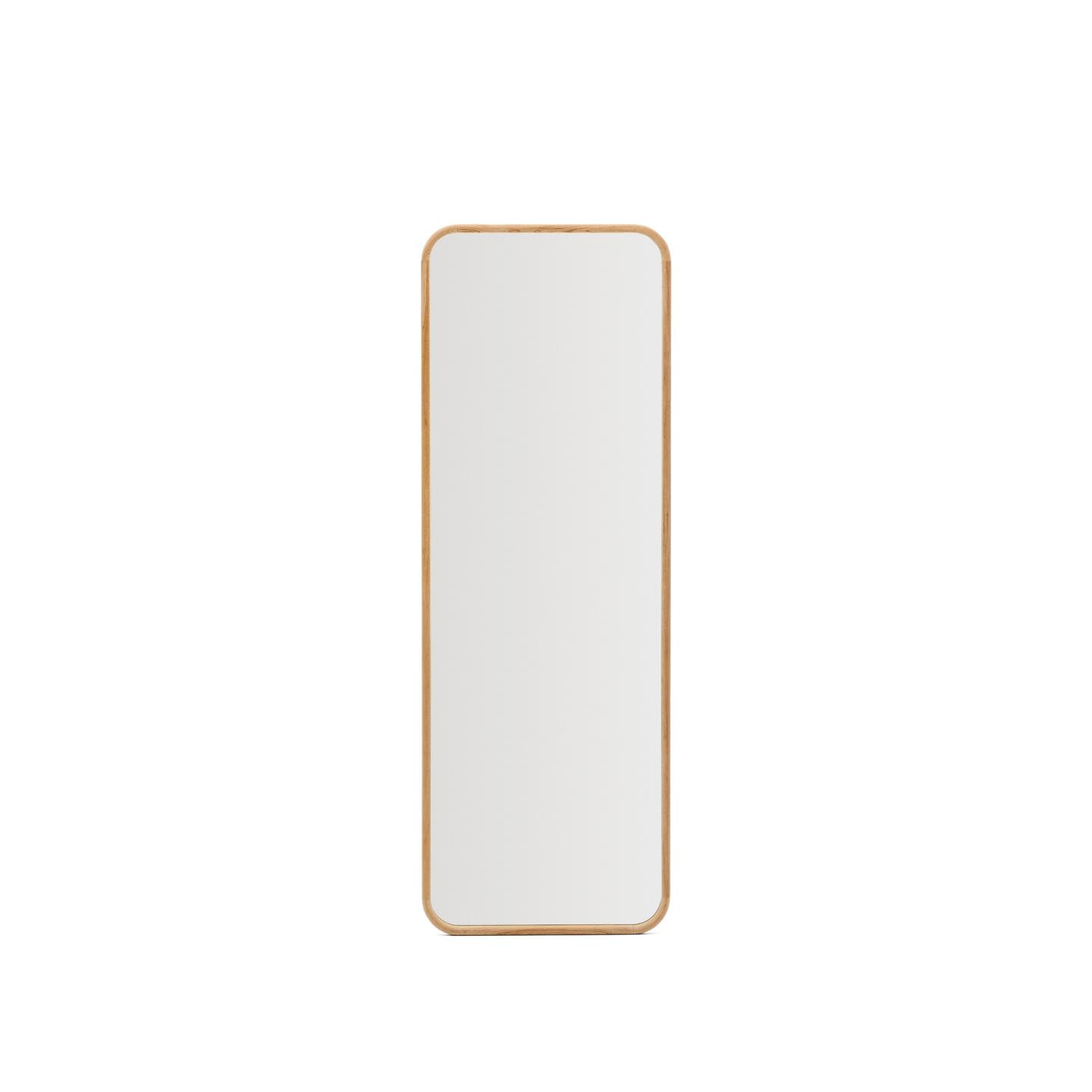 Kave Home Spiegel Milsa Teakhout, 154 x 54cm - Naturel