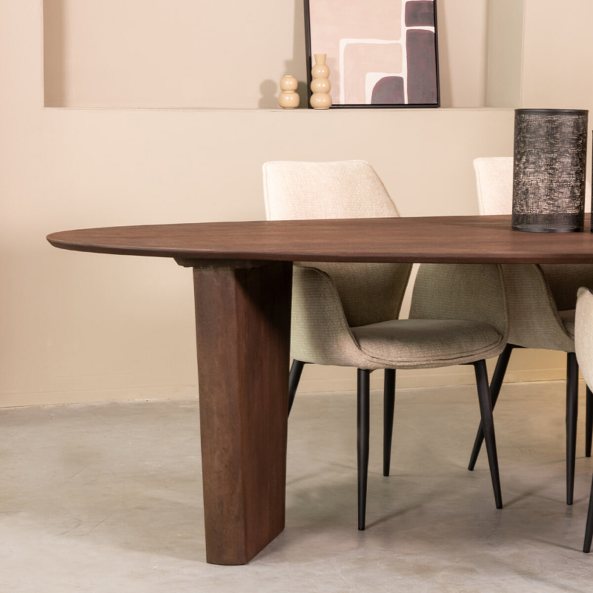 LABEL51 Organische Eettafel Wow Mangohout, 240 x 110cm - Espresso