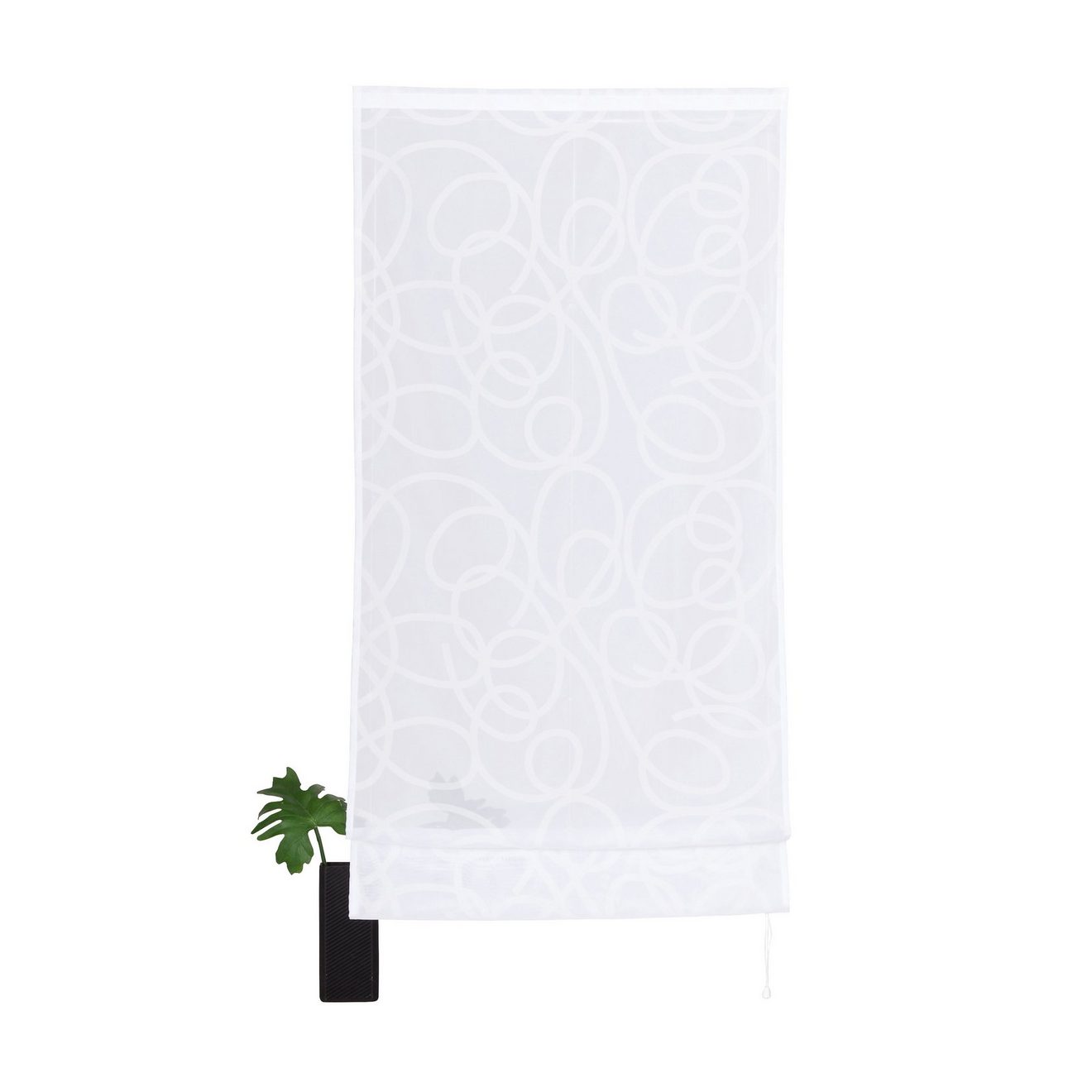 My home Romeins rolgordijn Tanaro Transparant, voile, polyester (1 stuk)