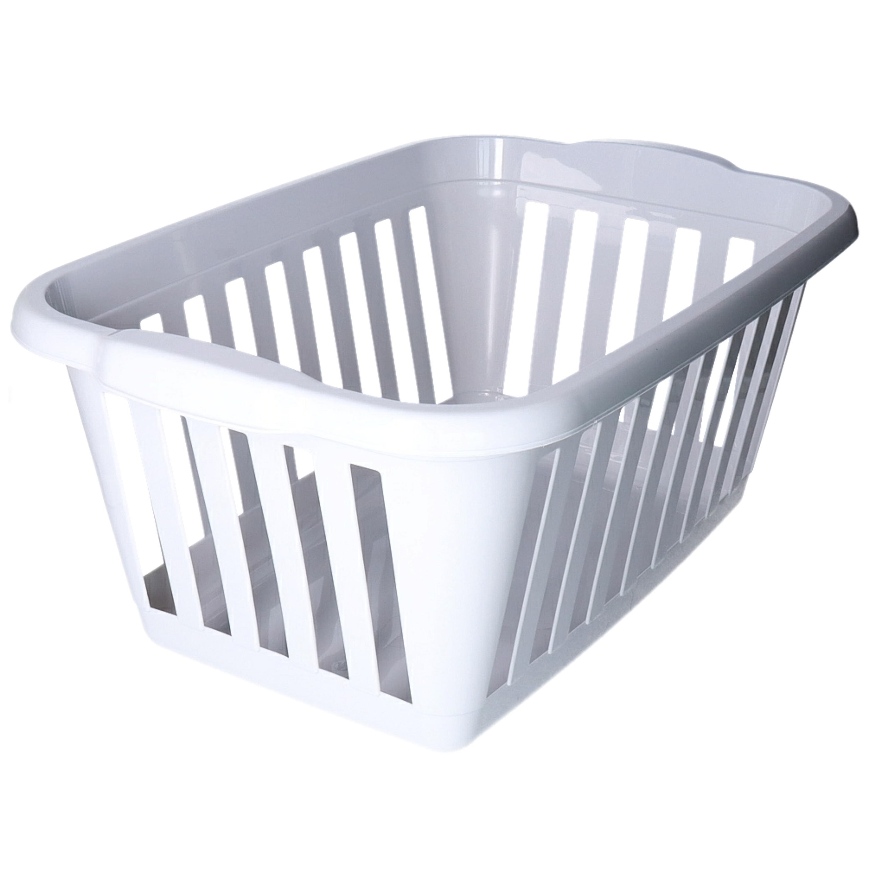 PlasticForte Wasmand - licht grijs - kunststof - liter - 60 x x 26 cm - manden voor wasgoed - huishouden -