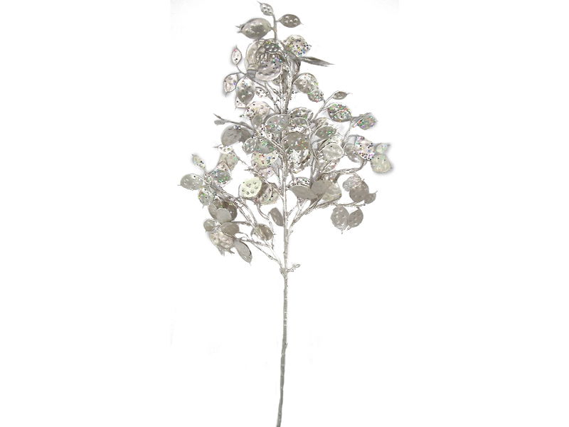 Buitengewoon de boet Kunsttak judaspenning zilver, 63 cm - 