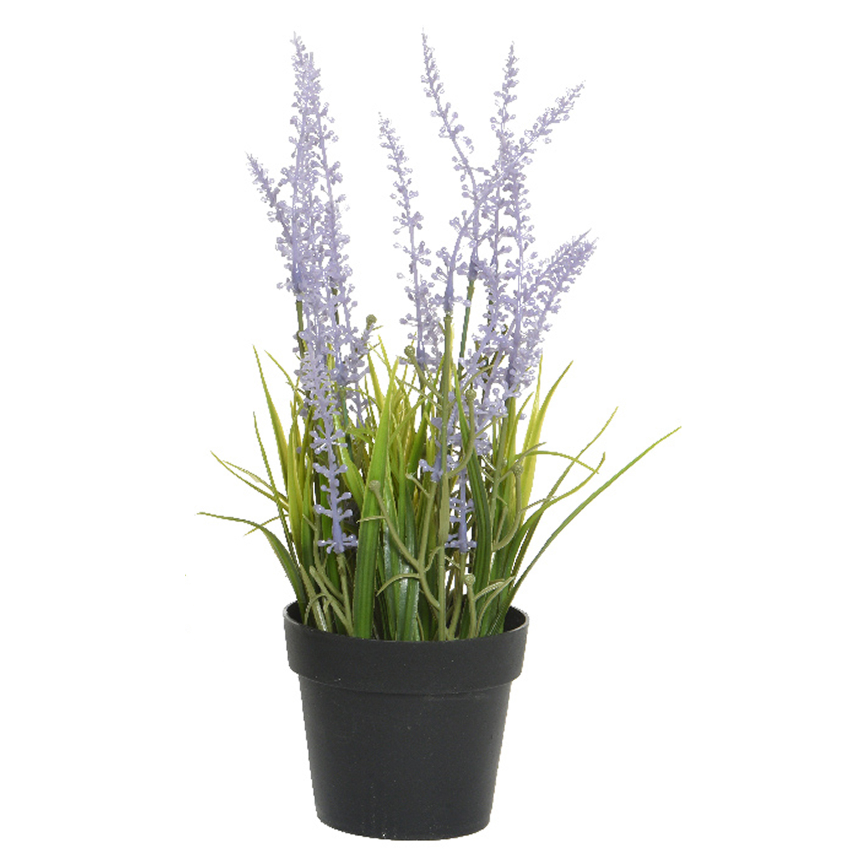 Everlands Lavendel kunstplant in pot - lila paars - D15 x H30 cm -