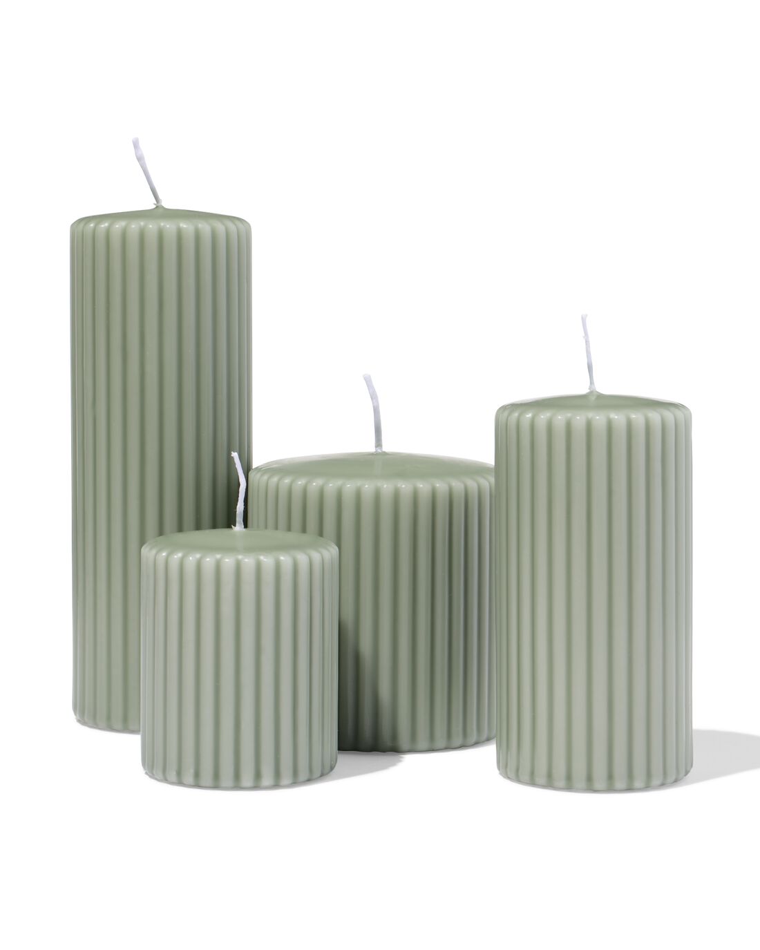 HEMA Stompkaars ⌀7x8cm Rib Groen (groen)