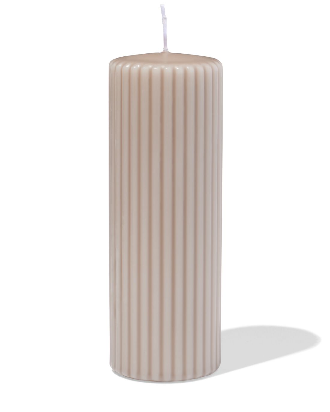 HEMA Stompkaars ⌀7x19cm Rib Naturel (naturel)