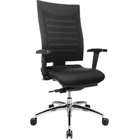 Schäfer Shop Select Bureaustoel SSI Proline S3 - synchroonmechanisme - met armleuningen - rugleuning met 3D-gaas - zitting met bekkensteun - zwart/zwart - 