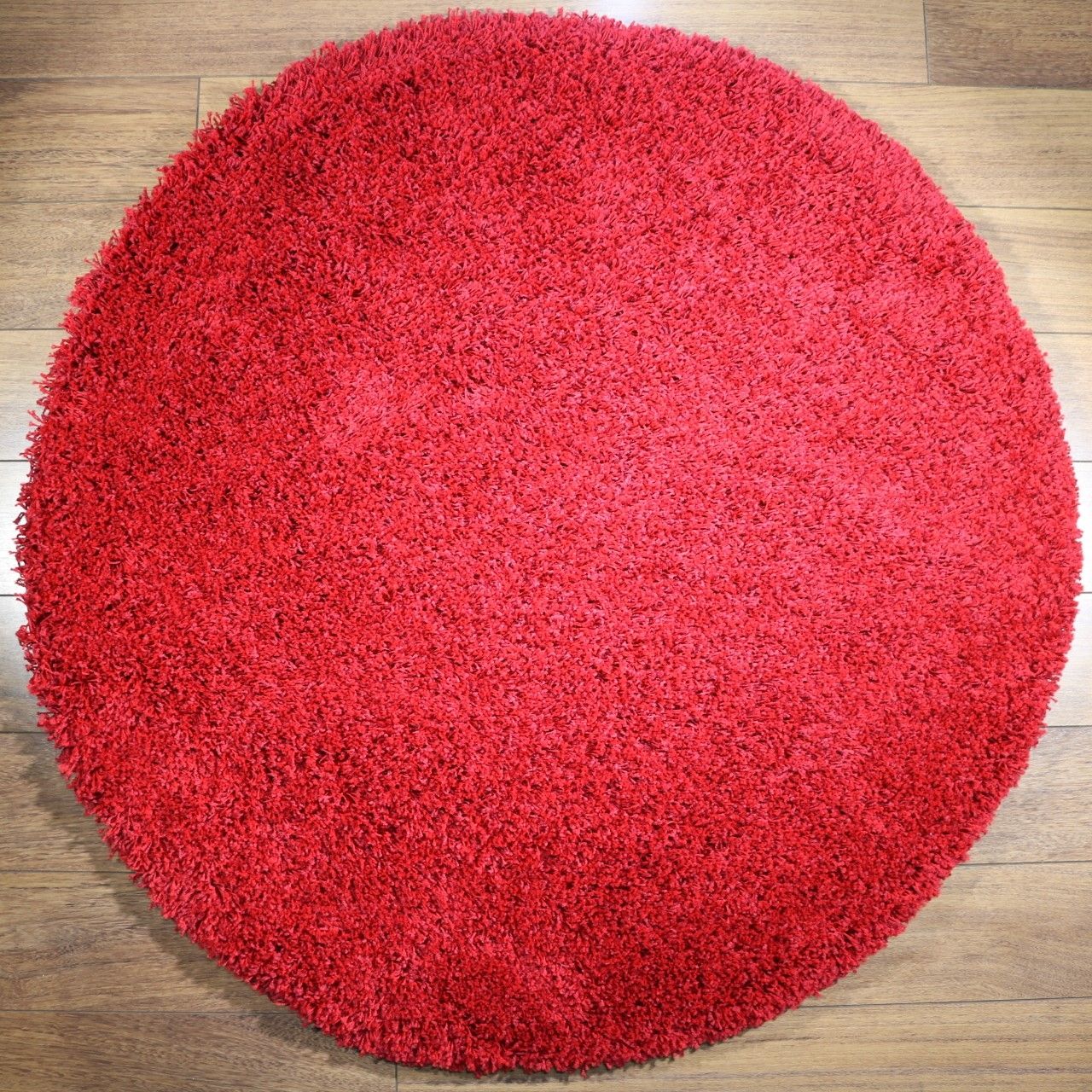 Merinos Hoogpolig vloerkleed shaggy Plus 958 5cm hoogte - rood-Ø 200 cm