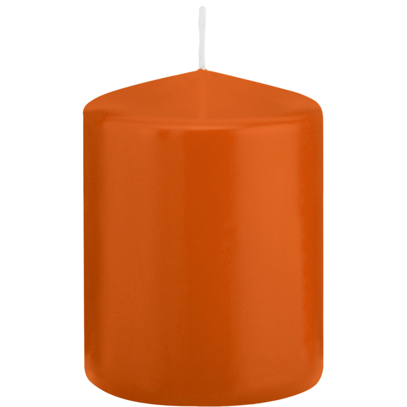 Trend Candles cilinder kaarsen - stompkaarsen - oranje - 6 x 8 cm - 29 branduren -