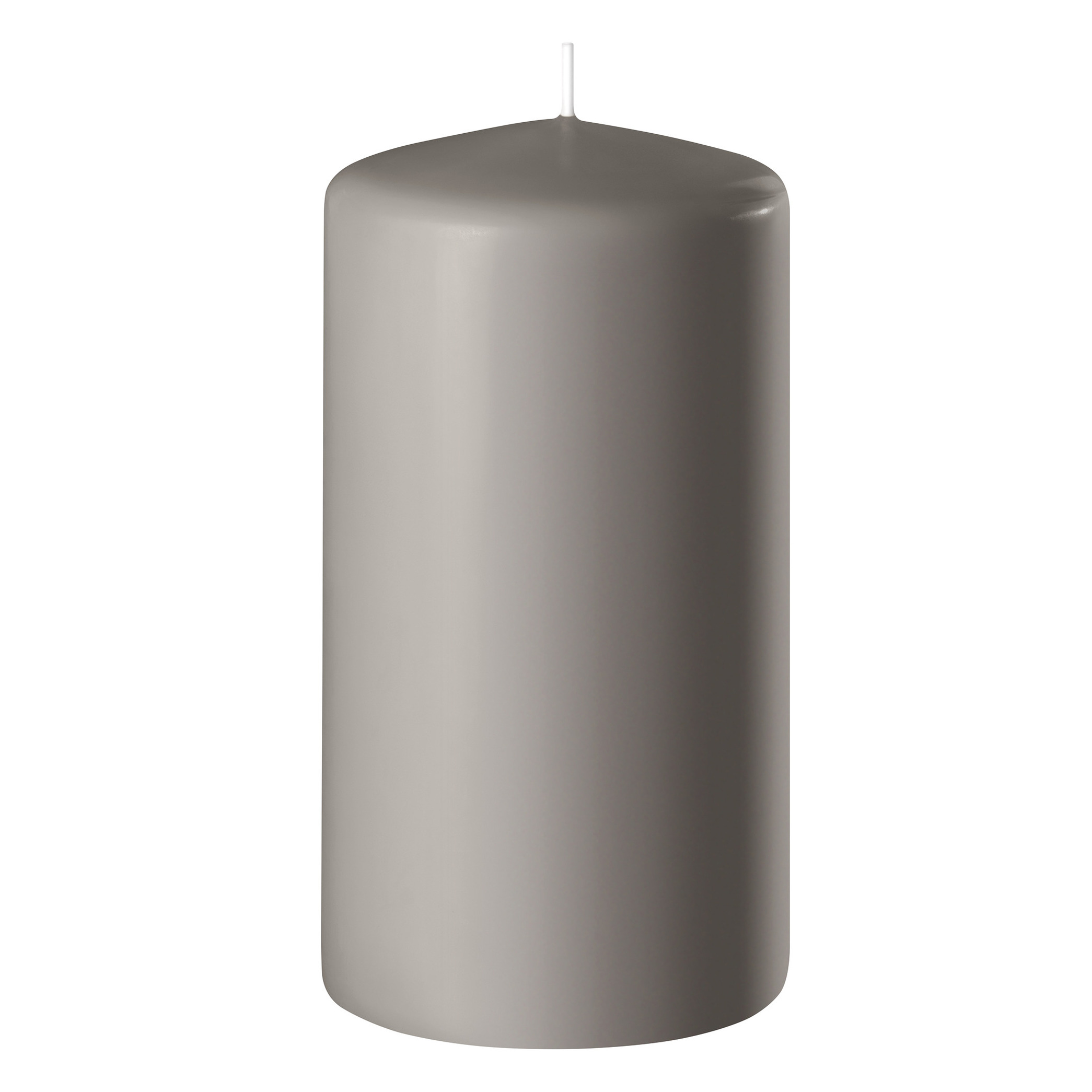 Enlightening Candles Cilinder/stompkaars - zand/grijs - D6 x H15 cm - branduur -