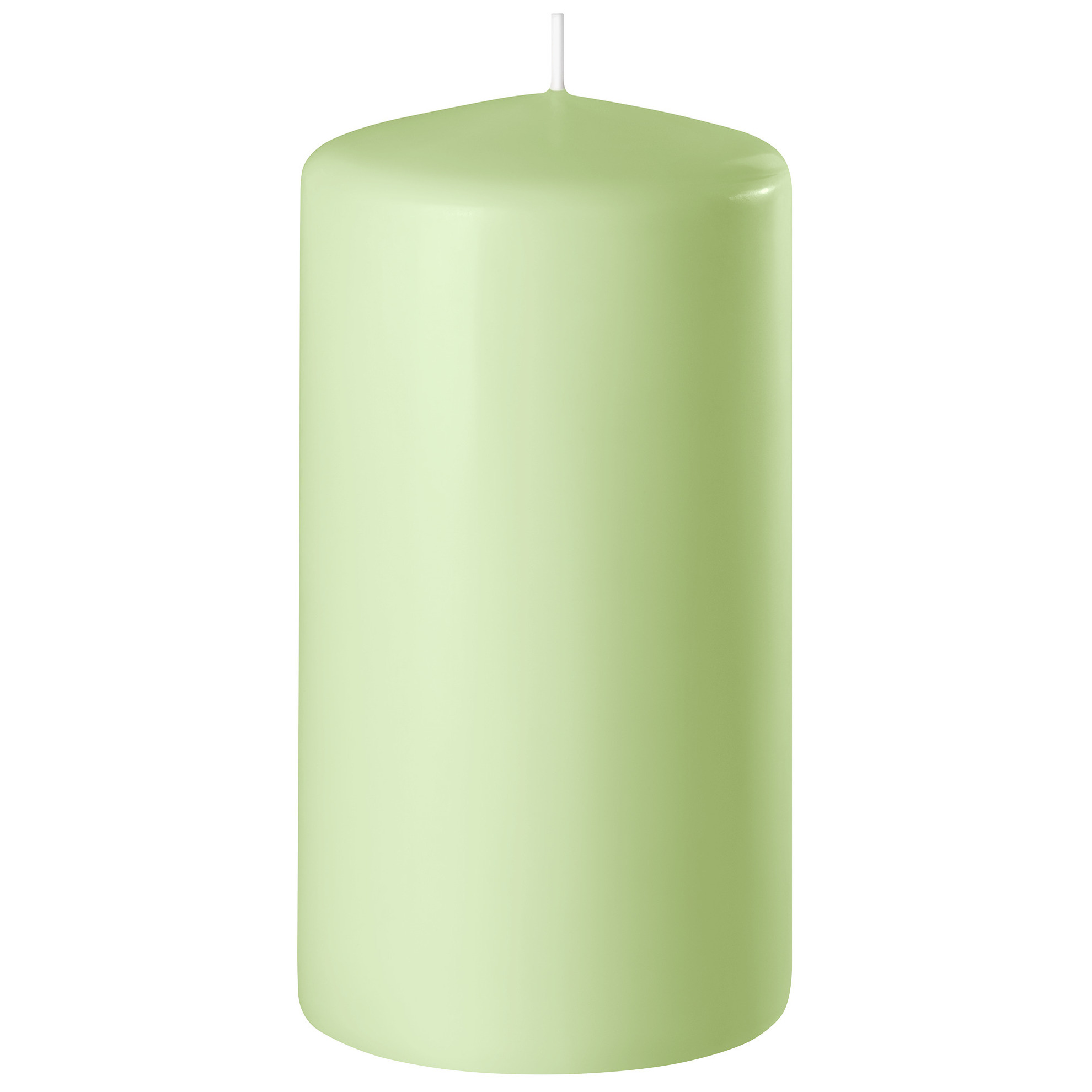 Enlightening Candles Cilinder/stompkaars - lichtgroen - D6 x H15 cm - branduur -