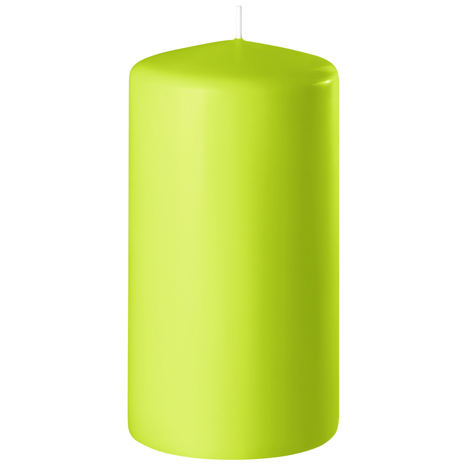 Enlightening Candles Cilinder - stompkaars - limegroen - D6 x H15 cm - branduur -