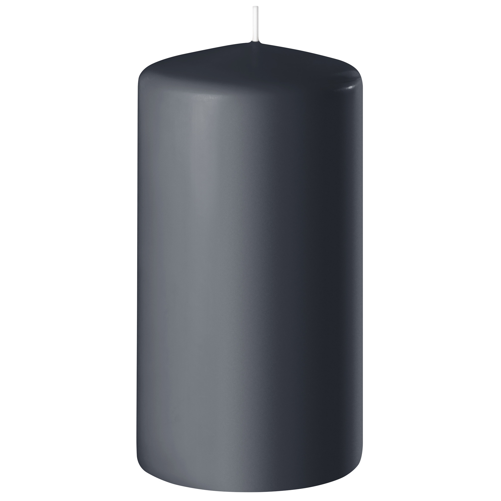 Enlightening Candles Cilinder/stompkaars - antraciet - D6 x H8 cm - 27 branduur -