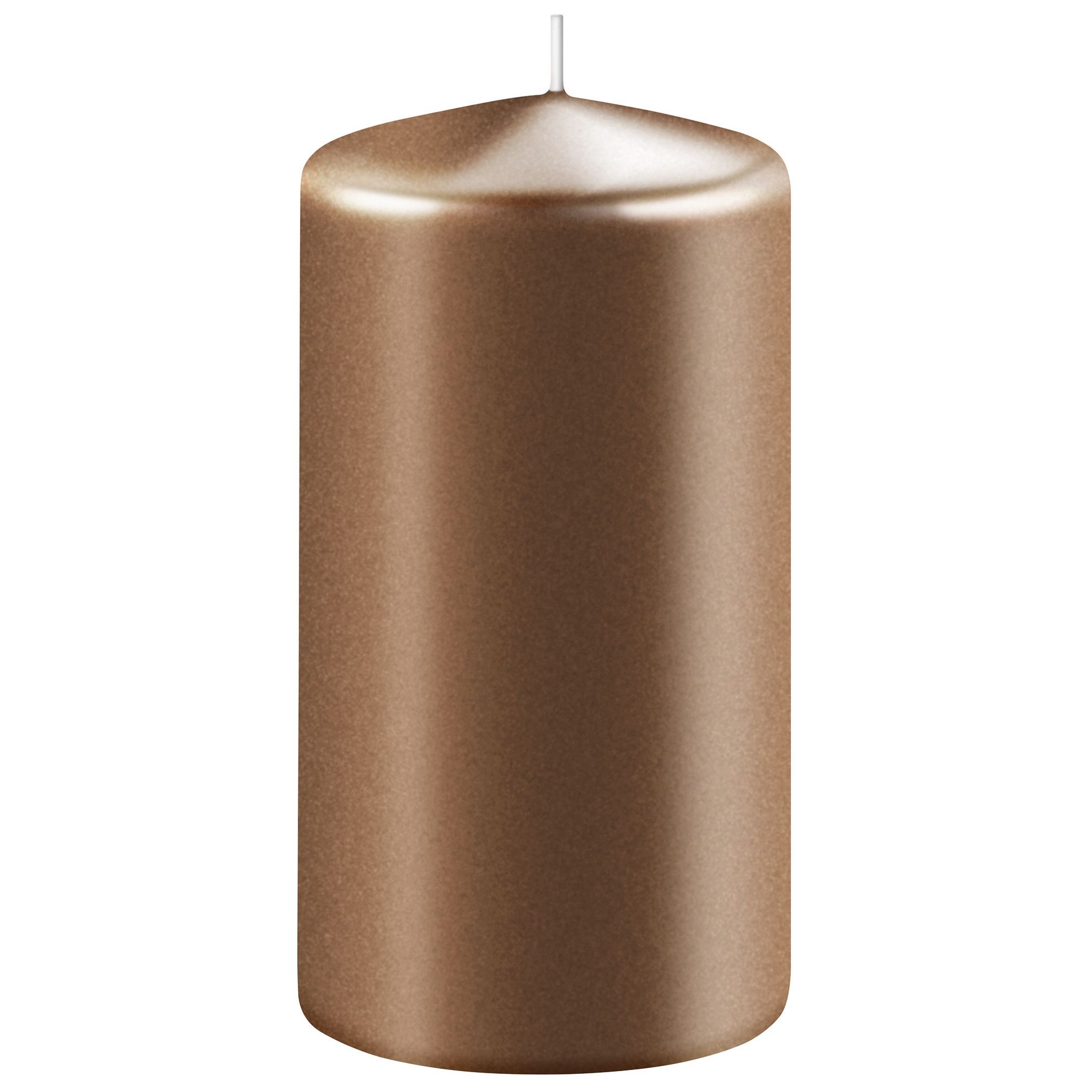 Enlightening Candles Cilinder/stompkaars - koper - D6 x H8 cm - 27 branduur -