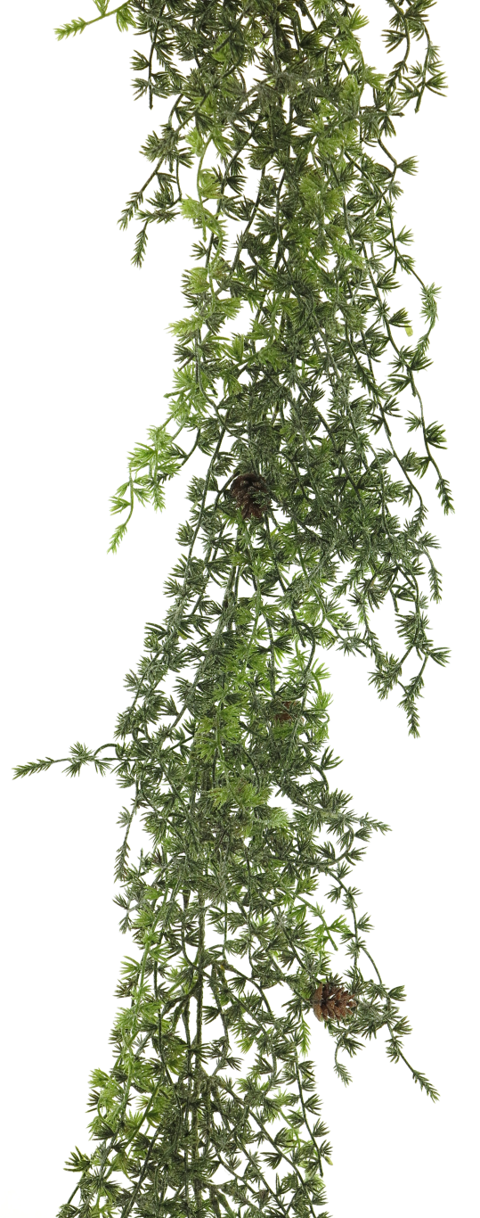 Nova nature Lariks garland w/cones iced 195cm - 
