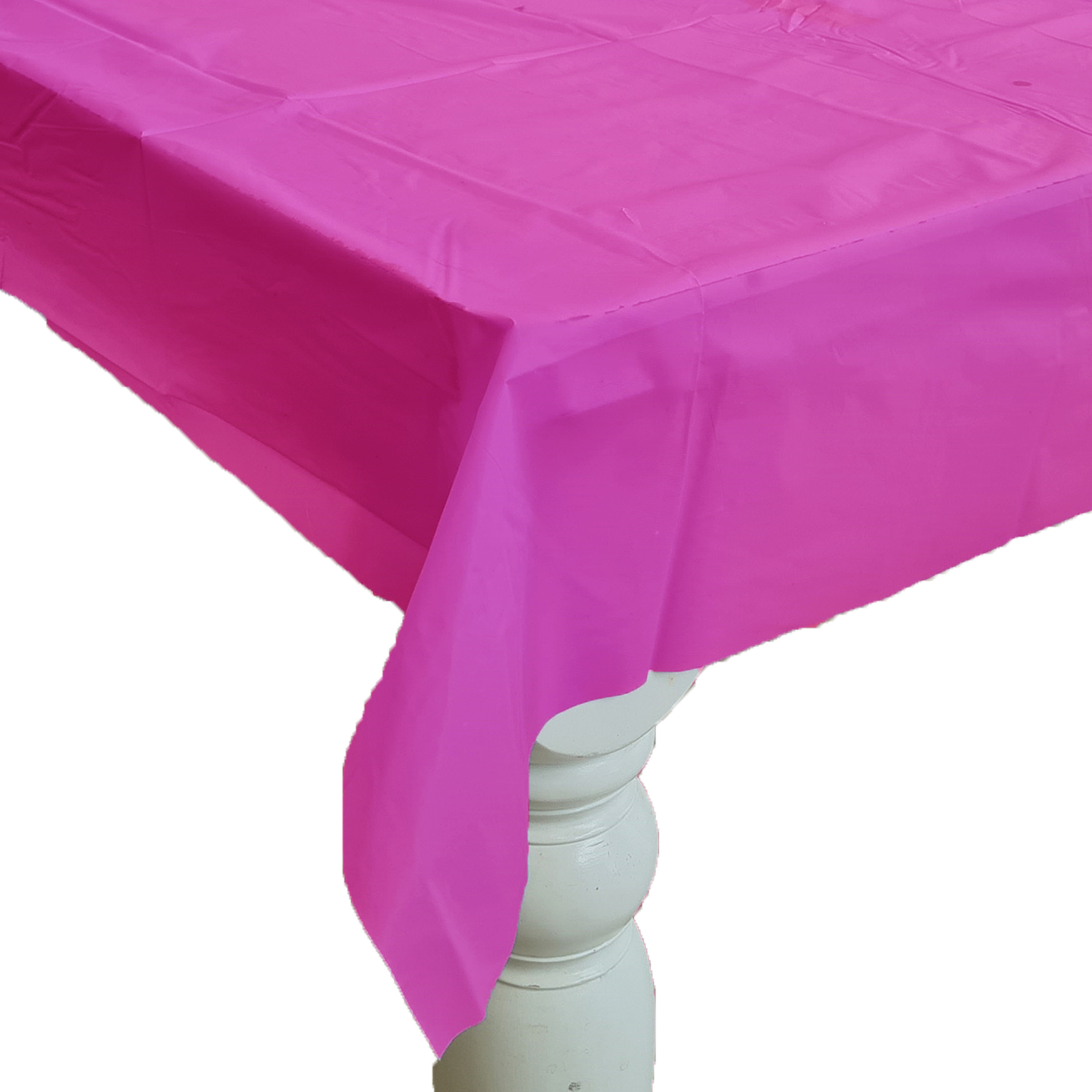 Givi Italia Feest tafelkleed van pvc - fuchsia roze - 240 x cm - tafel versiering -