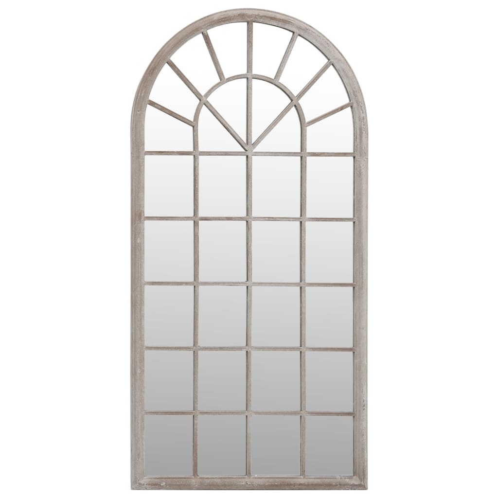 vidaXL Tuinspiegel 90x45 cm ijzer zandkleurig
