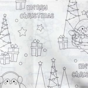 Svenska Living Kerst tafelkleed - 2x - inkleurbaar - 240 x 135 cm - voor kinderen