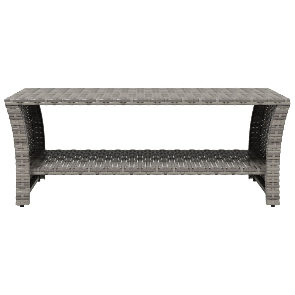 vidaXL Salontafel 100x50x40 cm poly rattan grijs
