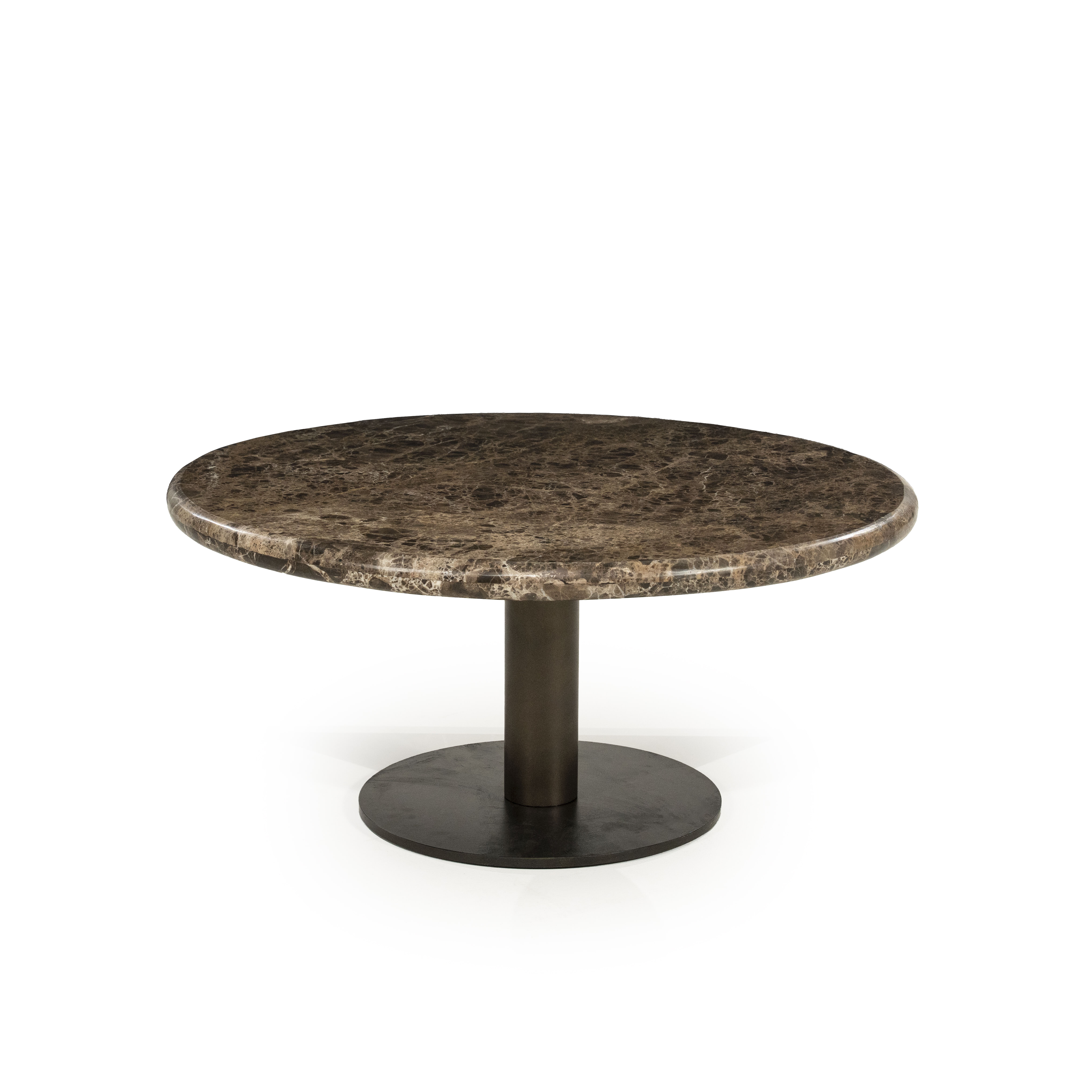 Eleonora Ronde Salontafel Luigi Marmer, 75cm - Bruin