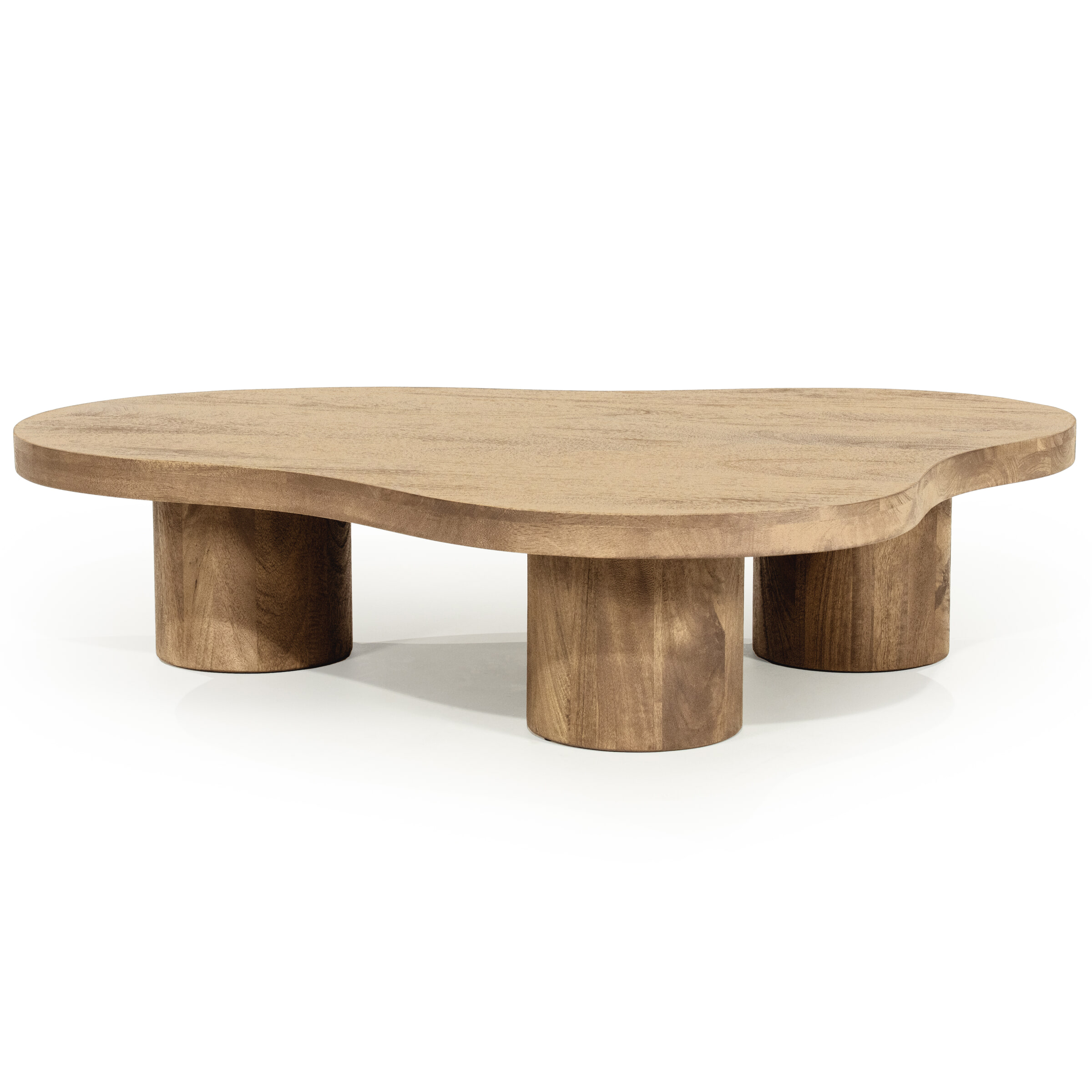 Eleonora Organische Salontafel Charlie Mangohout, 130 x 100cm - Naturel