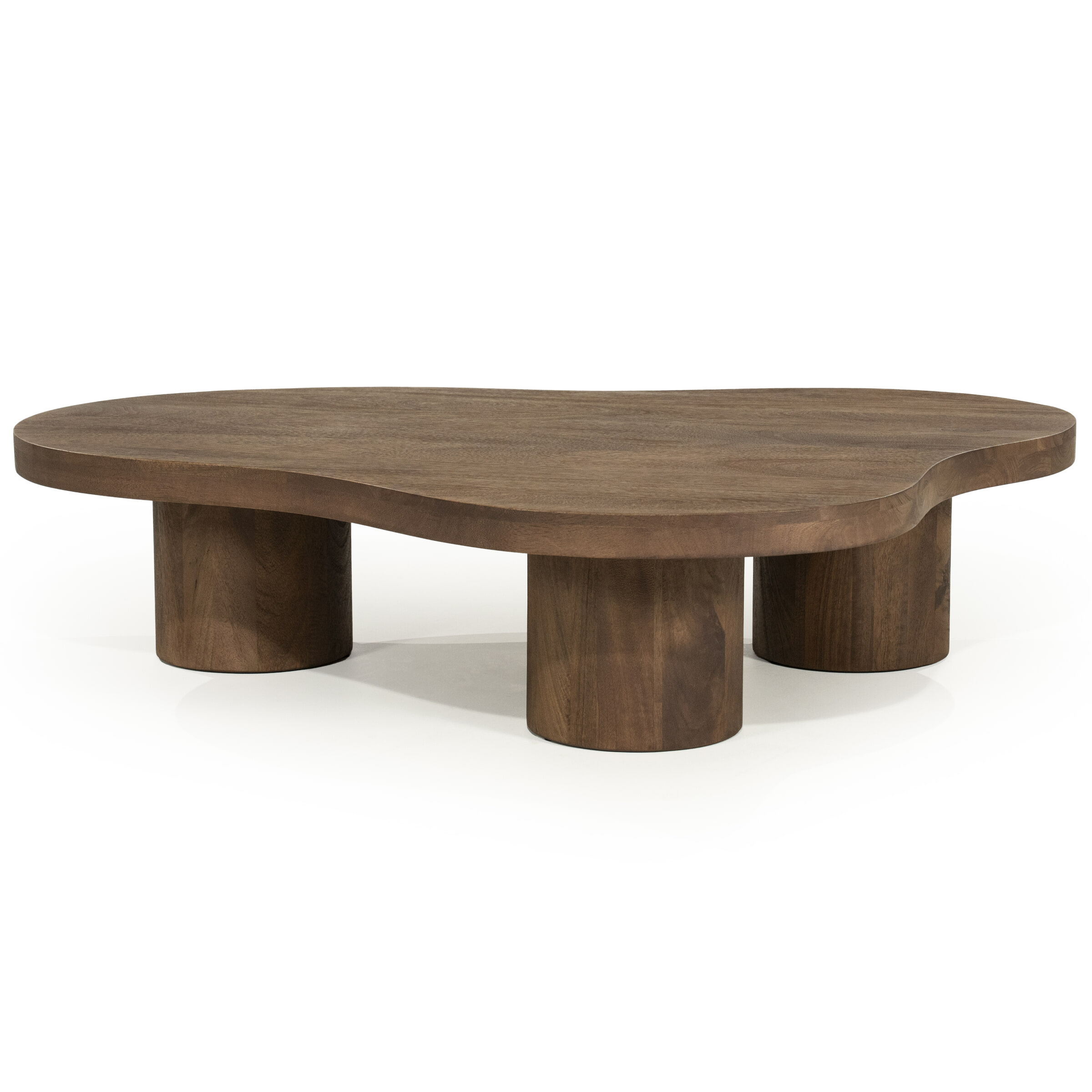 Eleonora Organische Salontafel Charlie Mangohout, 130 x 100cm - Lichtbruin