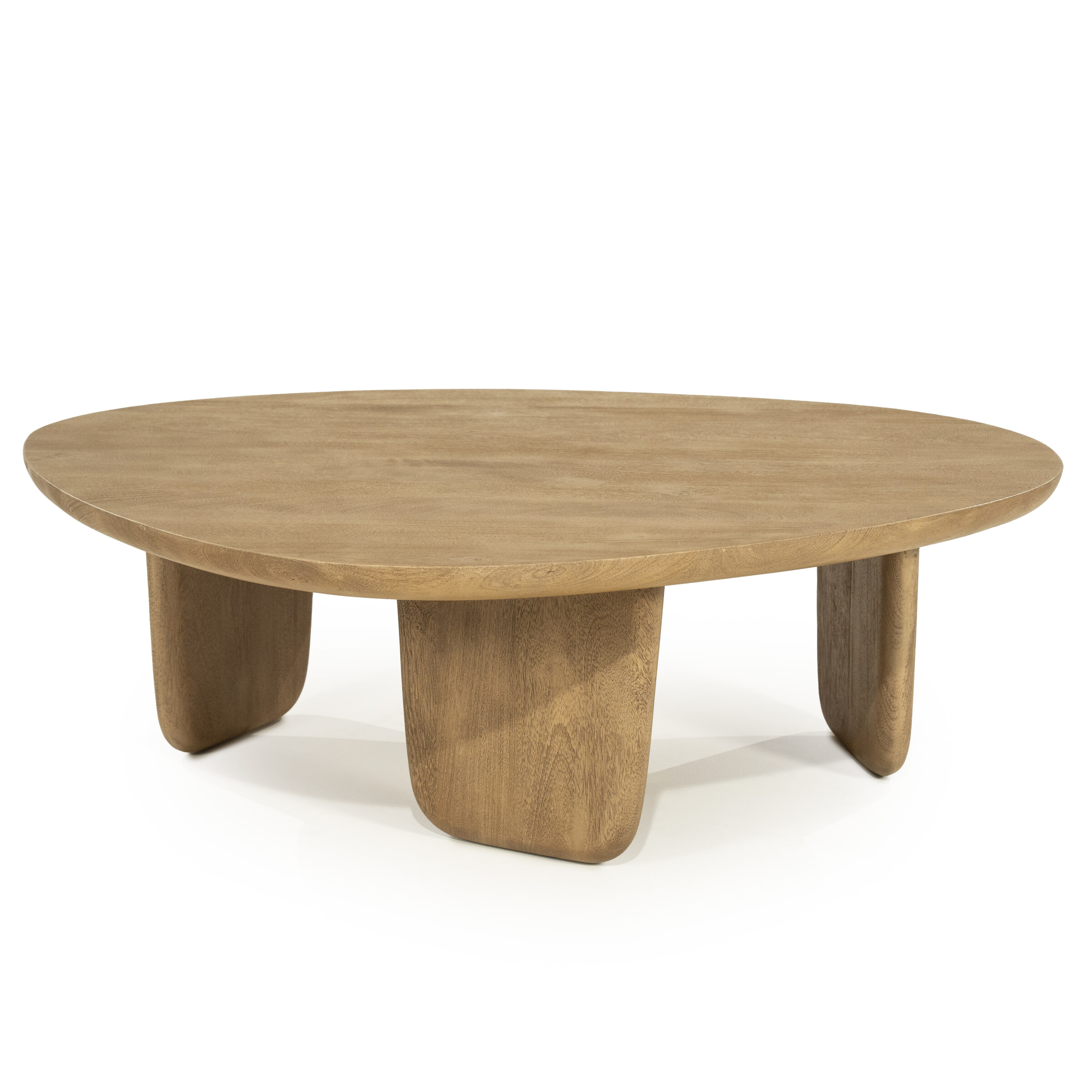 Eleonora Organische Salontafel Maud Mangohout, 100 x 85cm - Naturel
