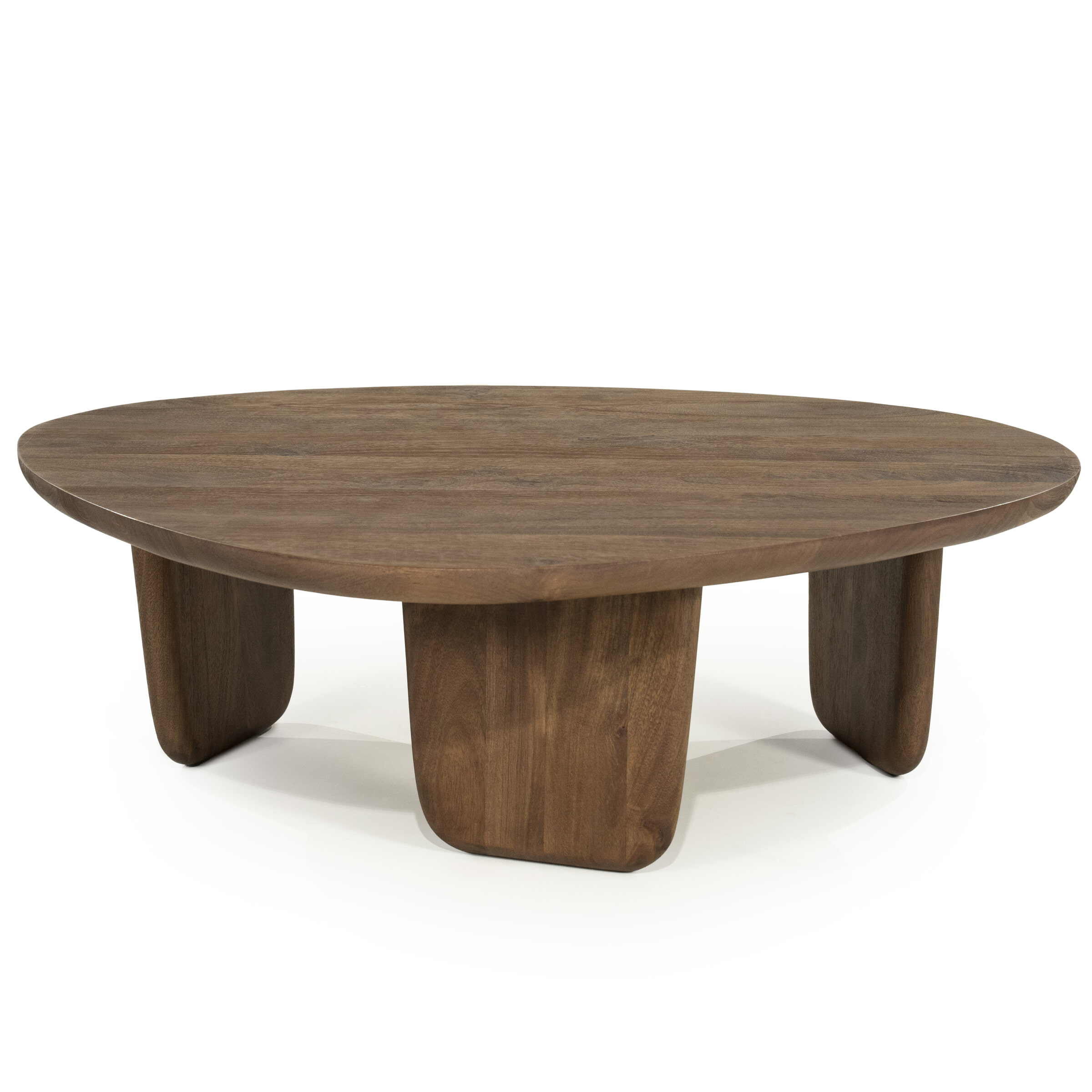 Eleonora Organische Salontafel Maud Mangohout, 100 x 85cm - Lichtbruin