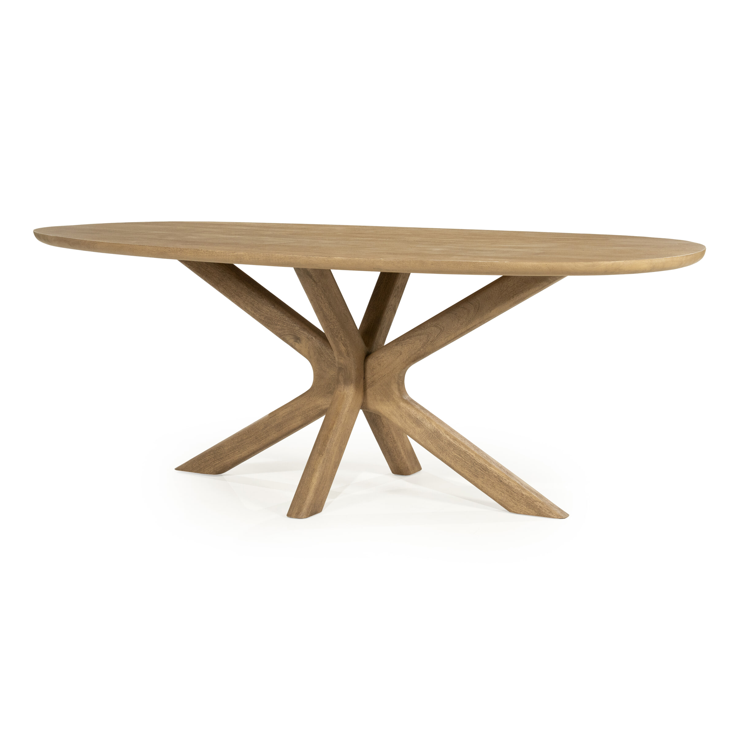 Eleonora Deens Ovale Eettafel Tycho Mangohout, 210 x 110cm - Naturel