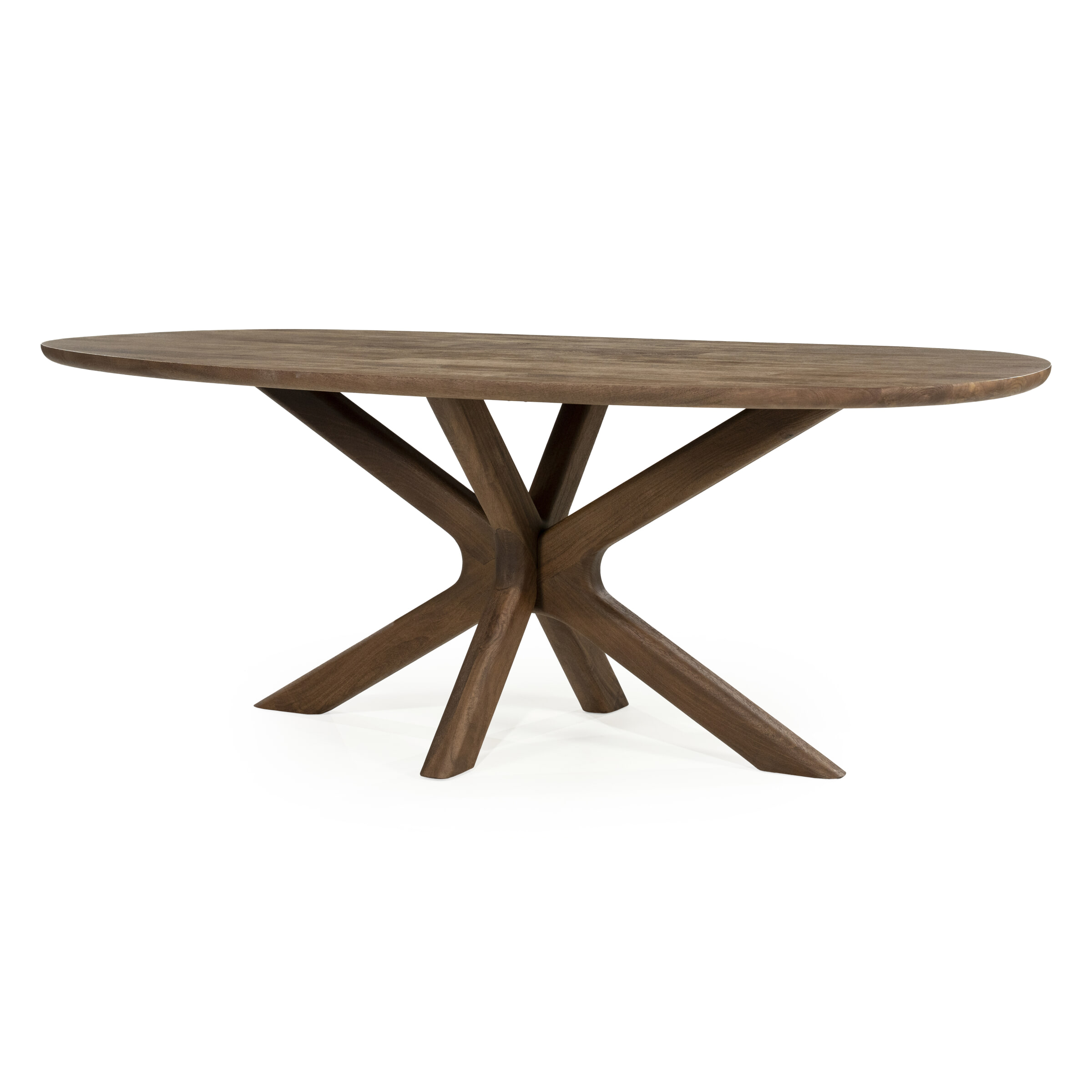 Eleonora Deens Ovale Eettafel Tycho Mangohout, 210 x 110cm - Lichtbruin