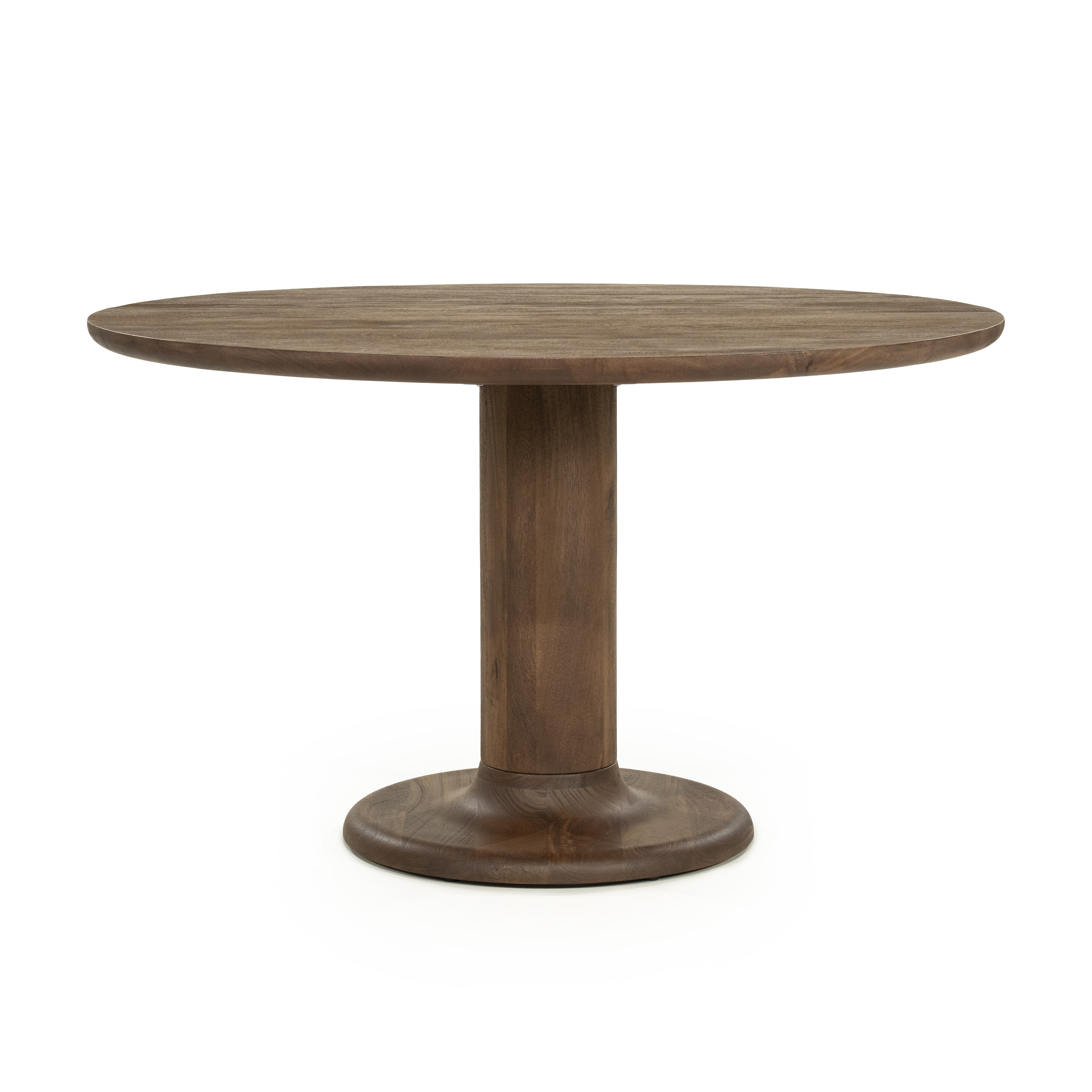 Eleonora Ronde Eettafel Coco Mangohout, 130cm - Lichtbruin