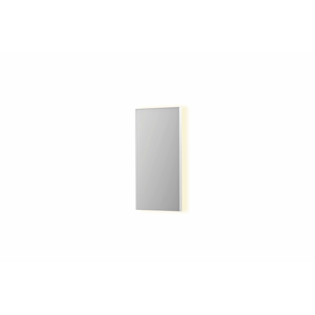 Ink SP32 spiegel - 40x4x80cm rechthoek in stalen kader incl indir LED - verwarming - color changing - dimbaar en schakelaar - mat wit 8410001