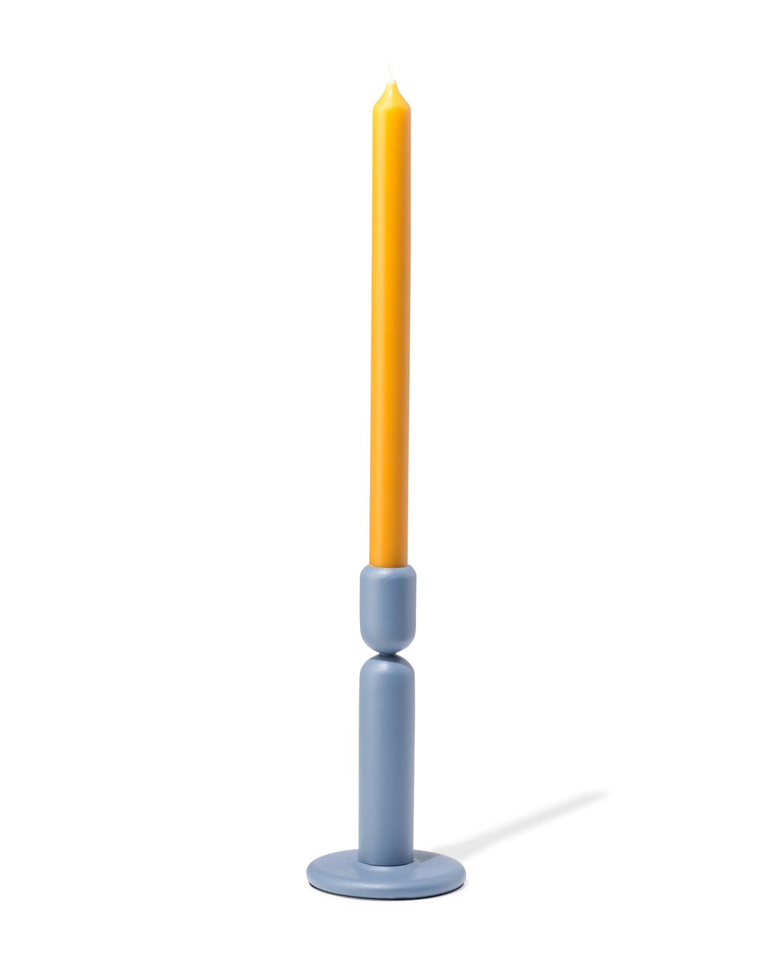 051 Kandelaar 9.2x13.9cm Metaal Hoog Grijs (blauw)