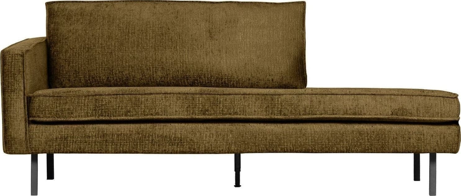 BePureHome | Rodeo daybed left structure velvet brass | Zitmeubels woonkamer | 2-zitsbank