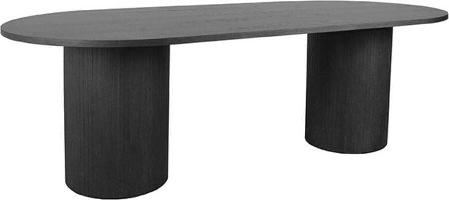 LABEL51 | Eettafel Oliva 240x120x75 cm - Zwart - Eiken | Eetkamertafels | Eettafel