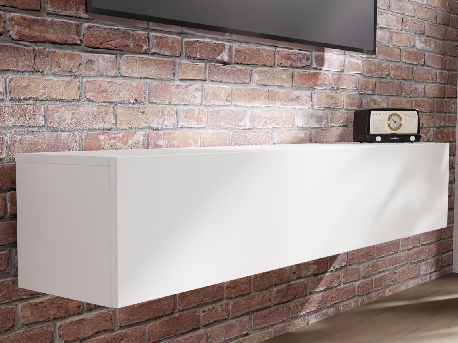 Merkloos Tv-meubel MARLEY 1 klapdeur 160 cm wit