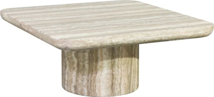 Bijzettafel Denizly grey faux travertine