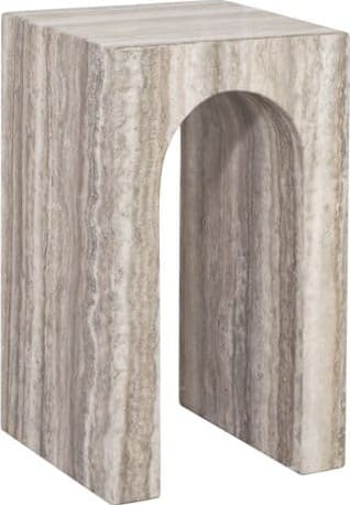 Bijzettafel Dulce grey faux travertine