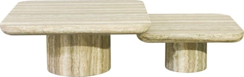Salontafel Denizly grey faux travertine