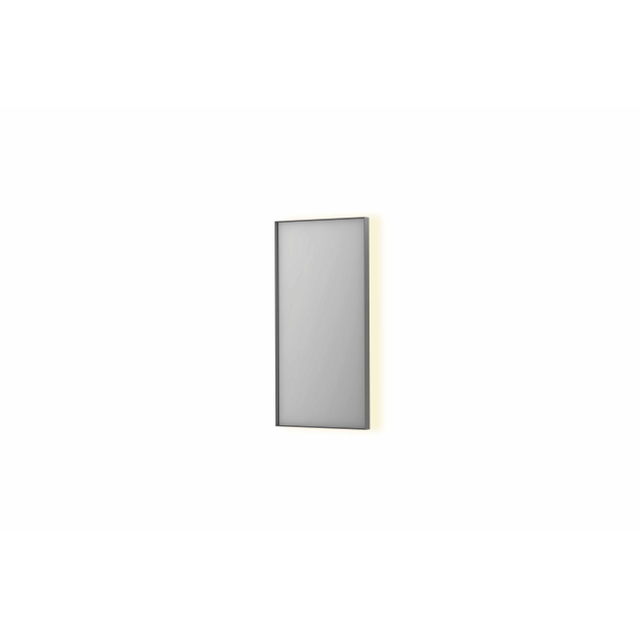 Ink SP32 spiegel - 40x4x80cm rechthoek in stalen kader incl indir LED - verwarming - color changing - dimbaar en schakelaar - geborsteld RVS 8410003