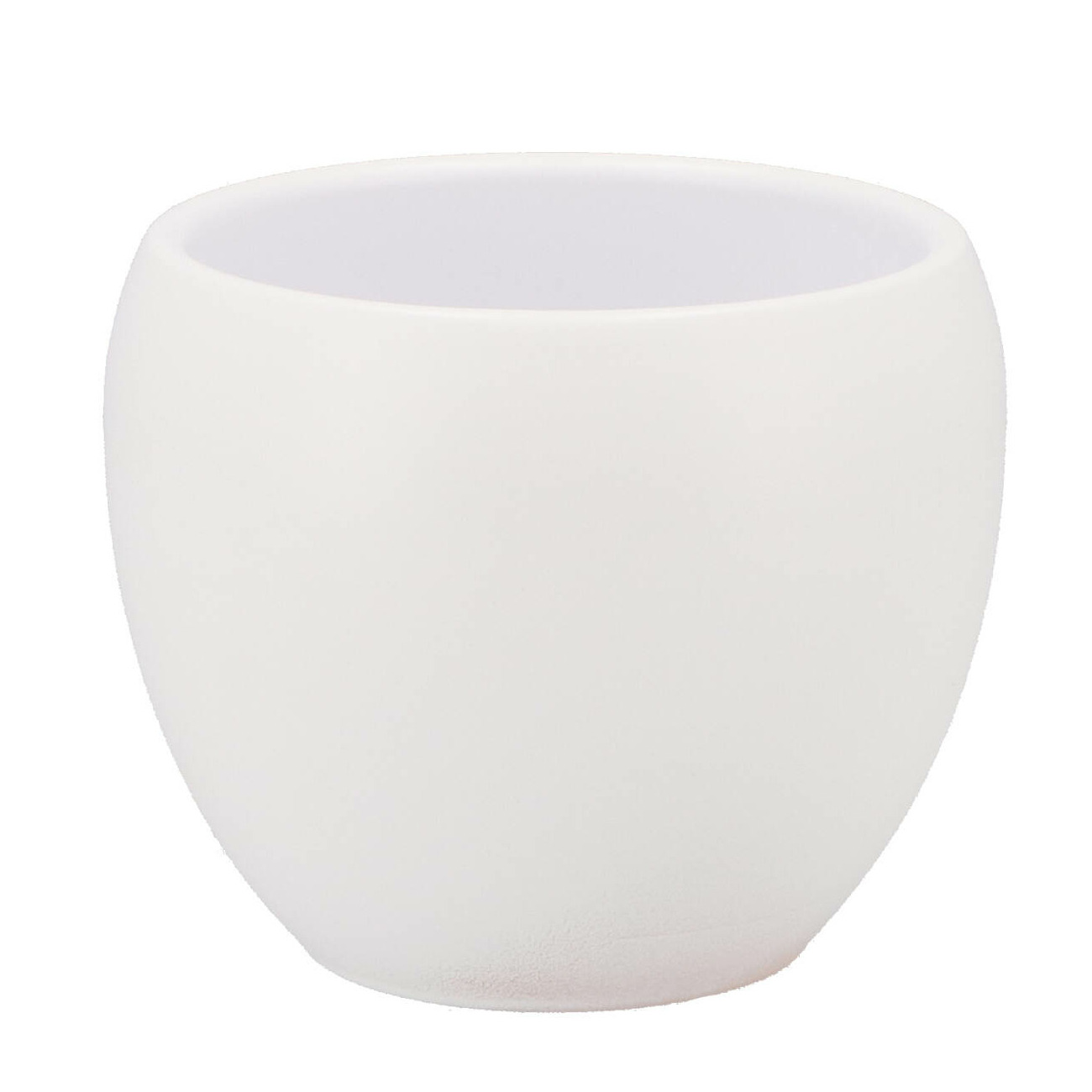 DK Design bloempot Vinci - wit mat - voor kamerplant - D11 x H14 cm -