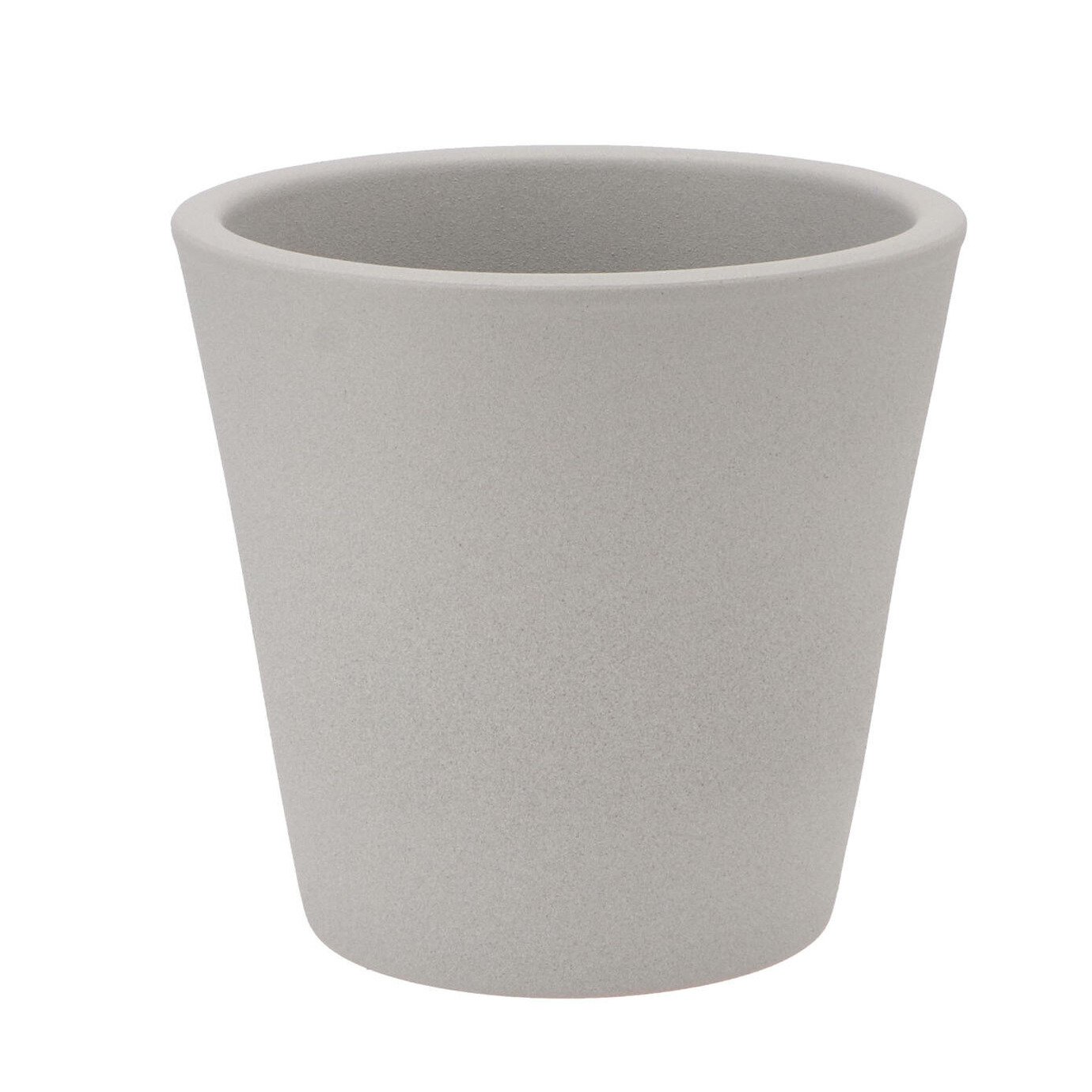 DK Design bloempot/plantenpot - Vinci - lichtgrijs mat - voor kamerplant - D16 x H18 cm -