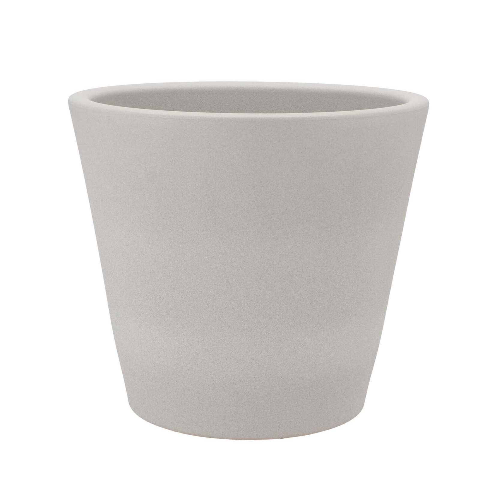 DK Design bloempot/plantenpot - Vinci - lichtgrijs mat - voor kamerplant - D26 x H29 cm -