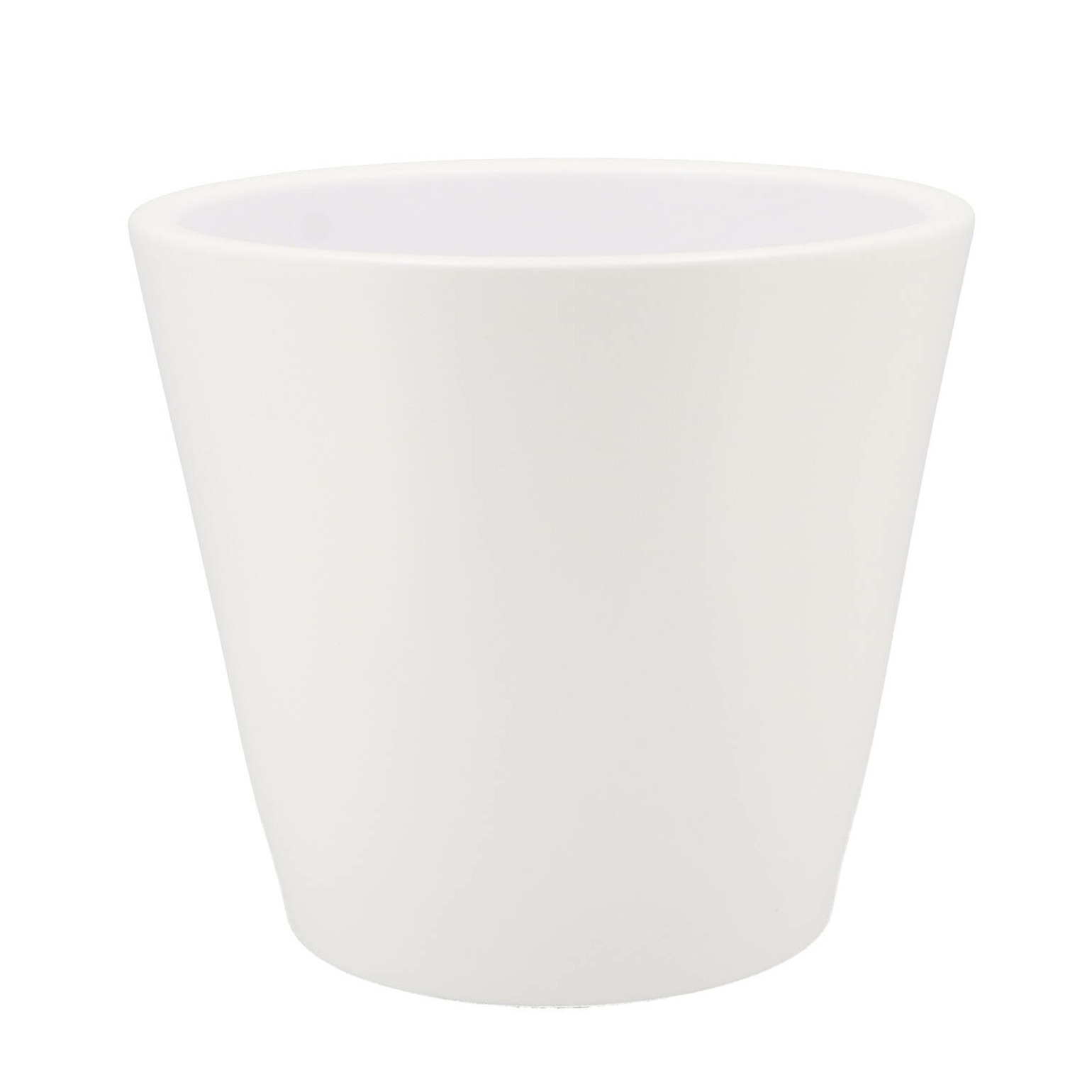 DK Design Bloempot/plantenpot - Vinci - wit mat - voor kamerplant - D26 x H29 cm -
