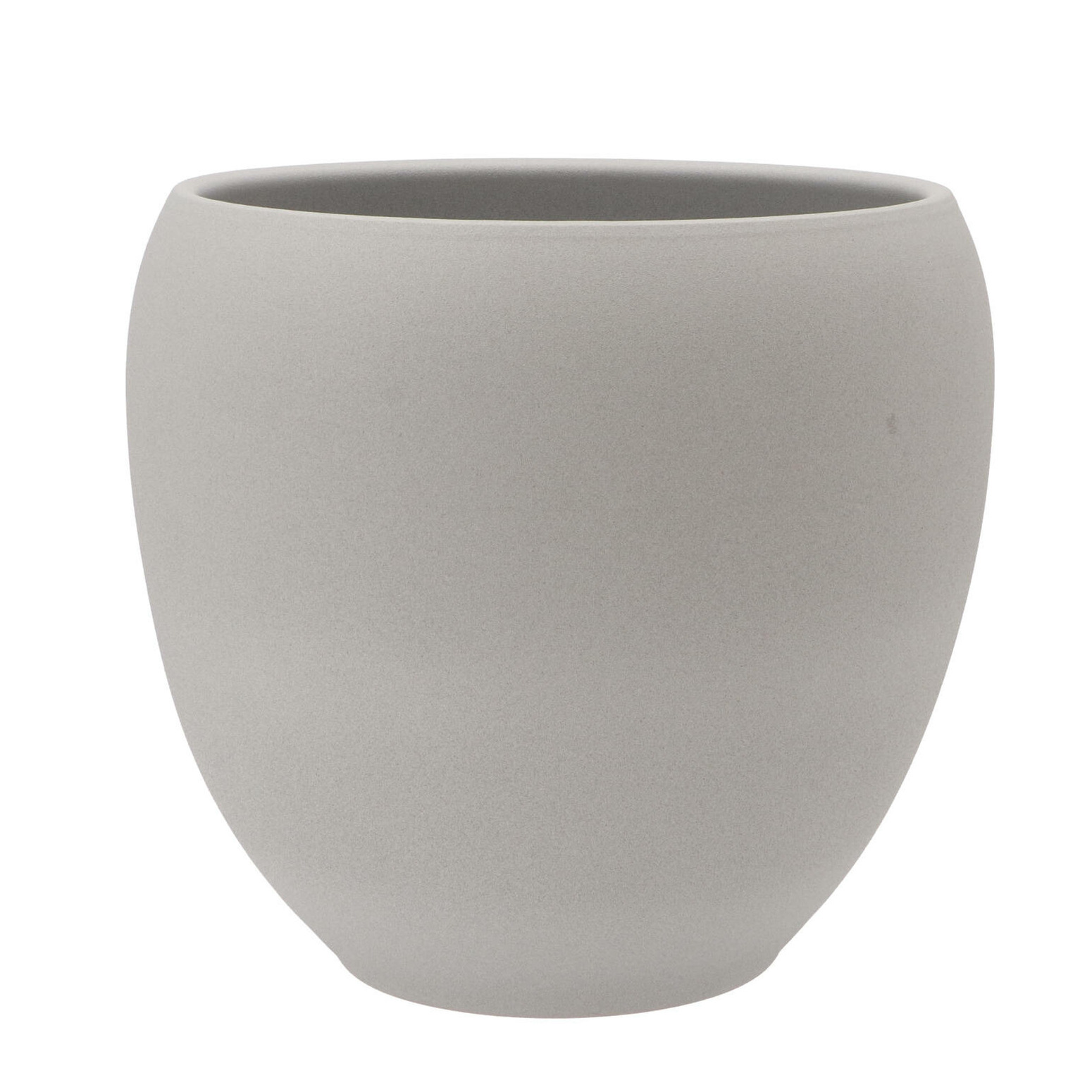 DK Design bloempot/plantenpot - Vinci - lichtgrijs mat - voor kamerplant - D28 x H31 cm -