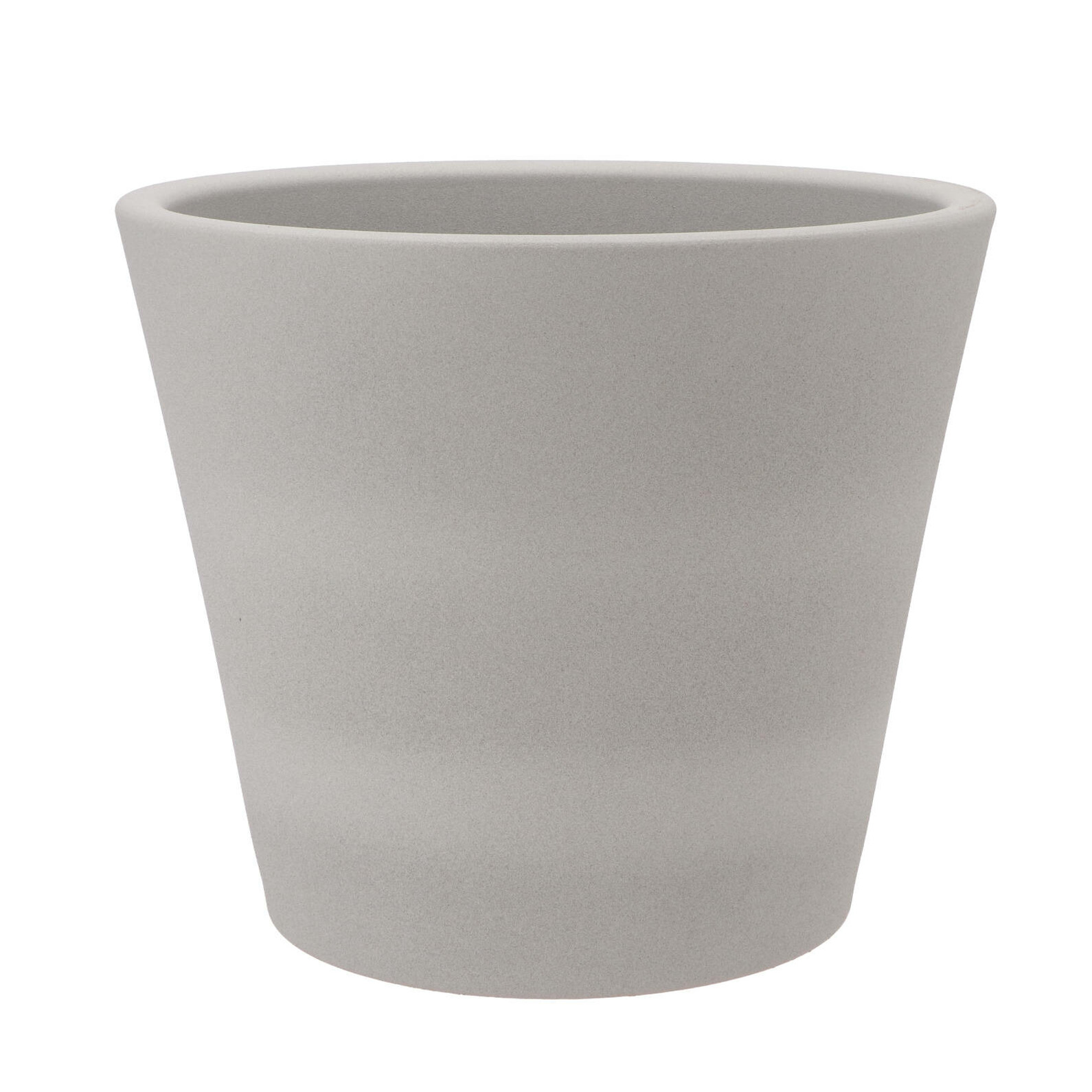 DK Design bloempot/plantenpot - Vinci - lichtgrijs mat - voor kamerplant - D28 x H34 cm -