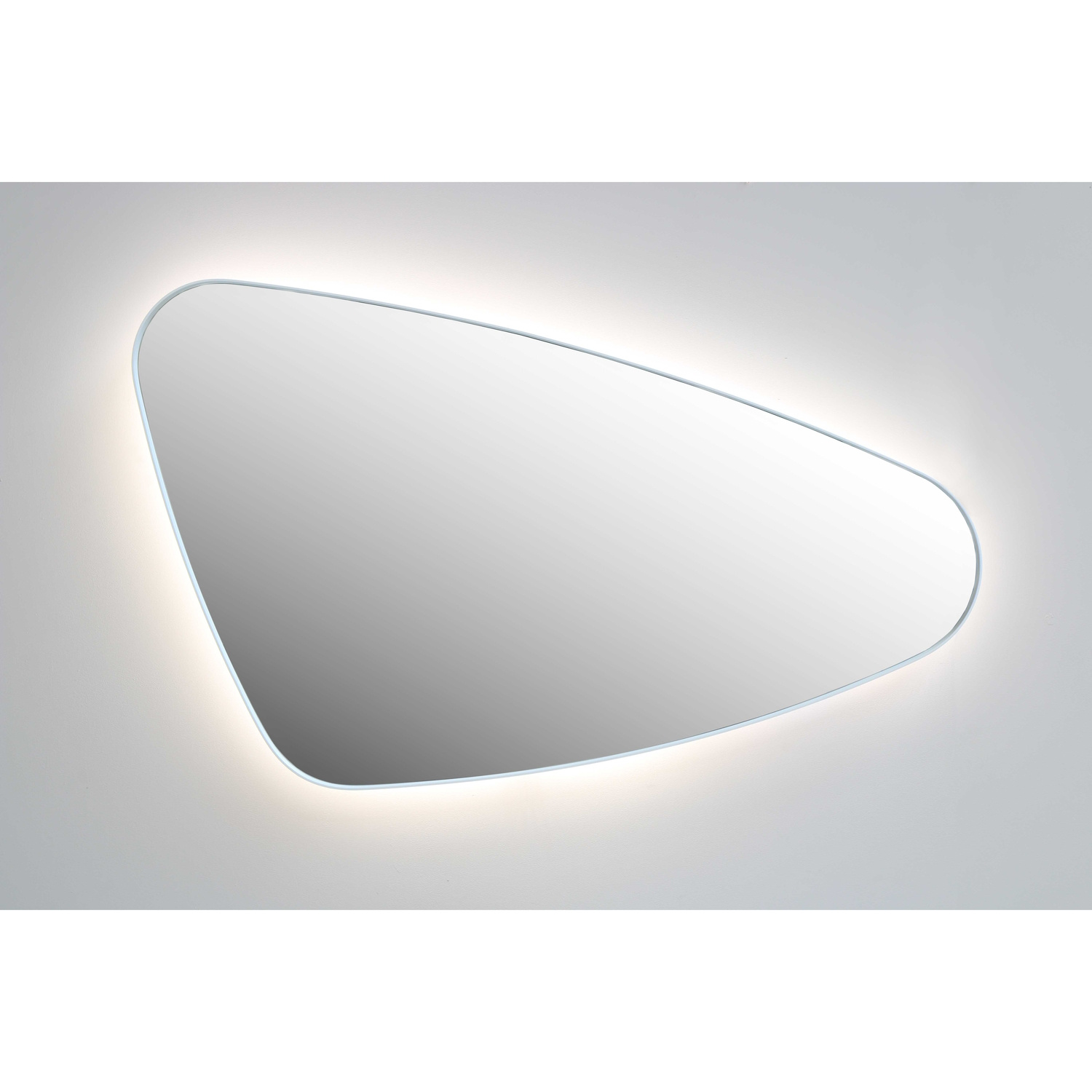 Ink Spiegel Organisch  SP23 80x50 cm Met Verlichting en Spiegelverwarming Ls Geborsteld Koper 