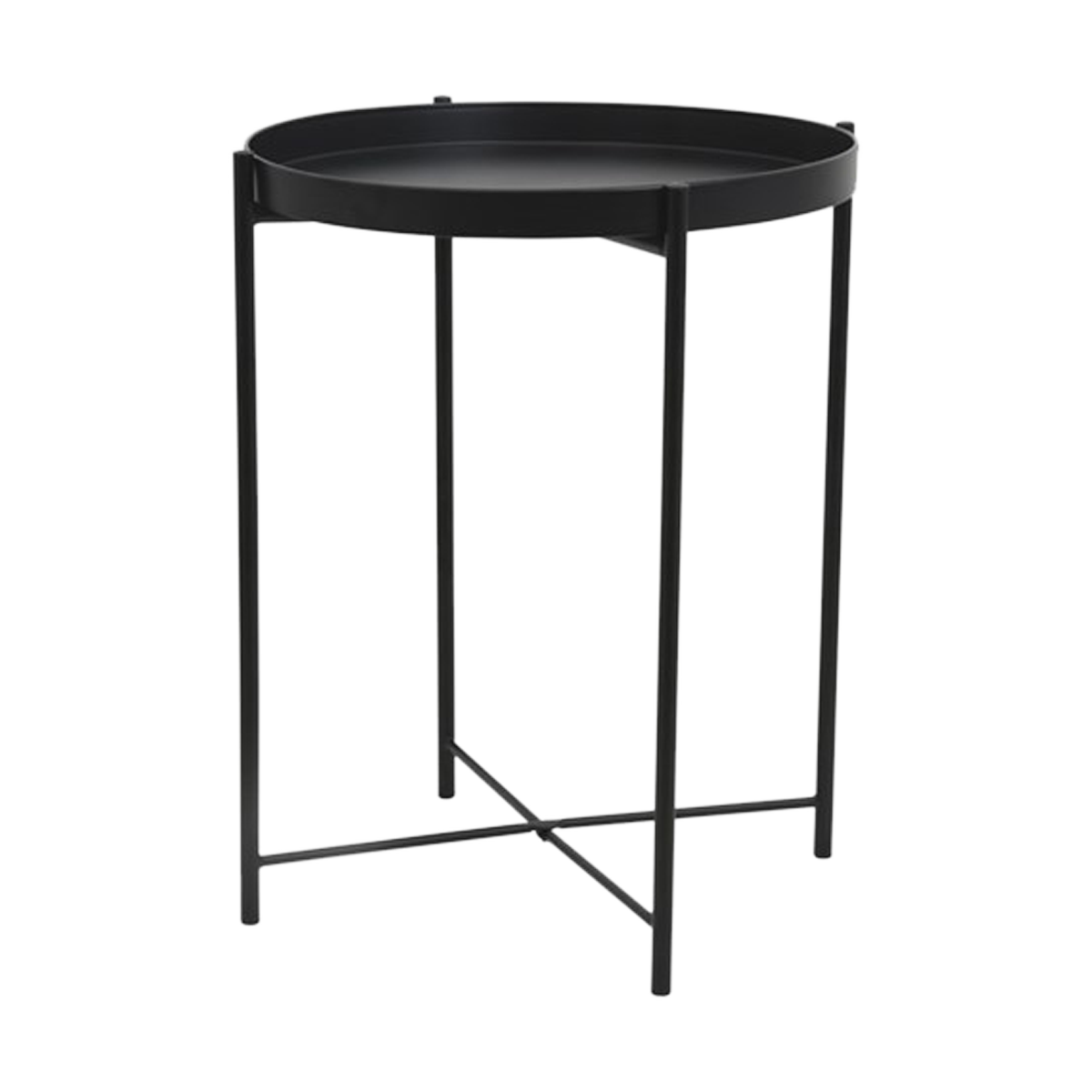Lisomme Susan metalen bijzettafel zwart - Ø 38 cm