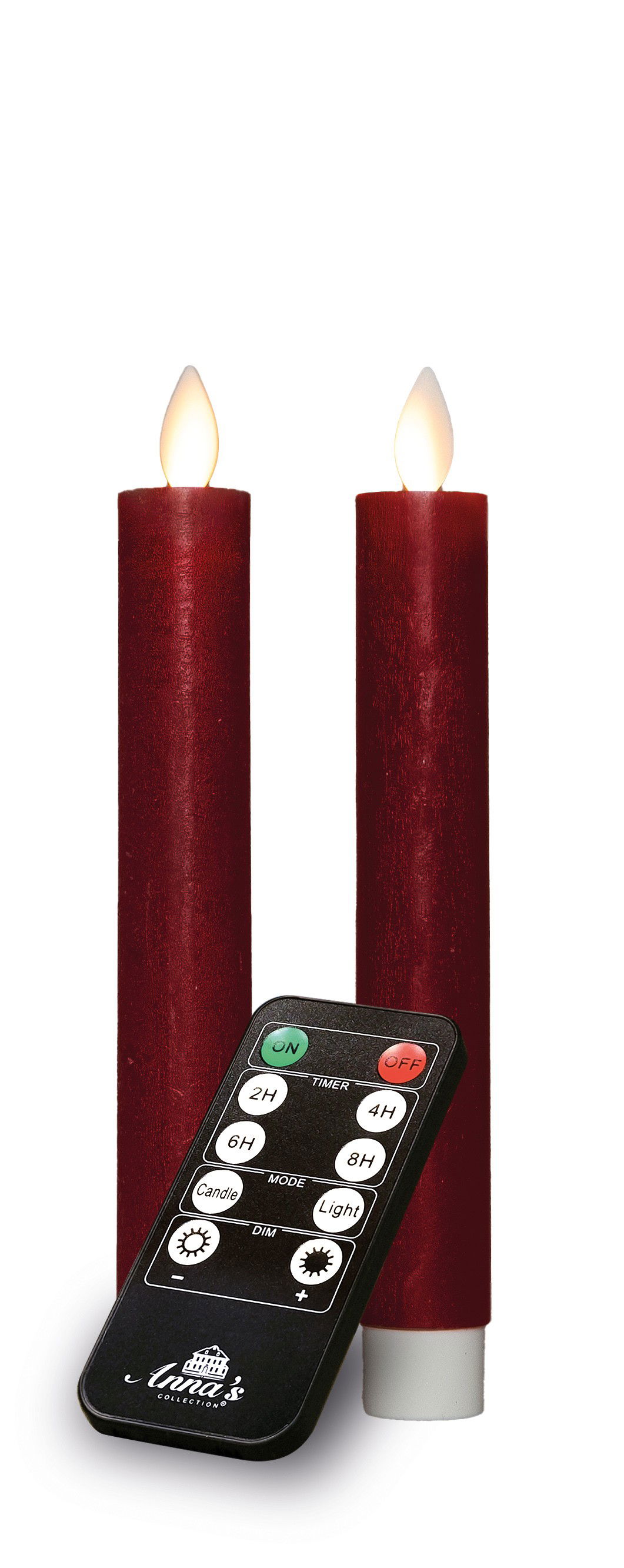 Annas collection Dinerkaars-USB wax 18 cm bordeaux - 