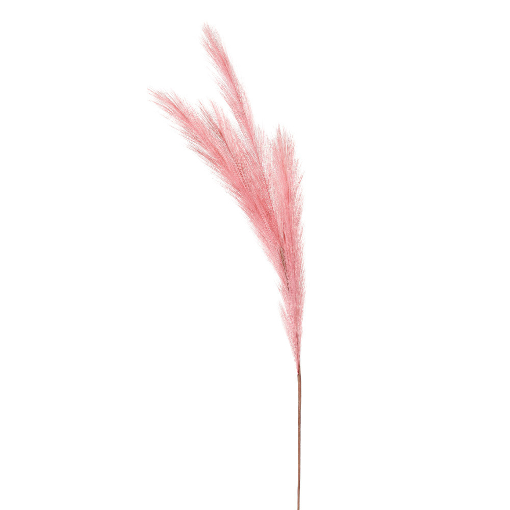 Inge-glas Kunstgras/rietgras/takken/losse steel - pluimen pampasgras - roze - 80 cm -