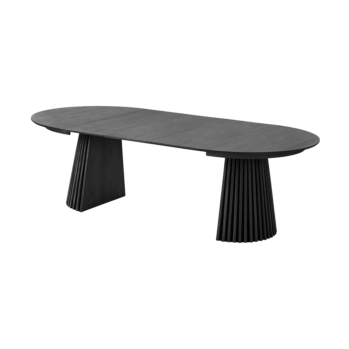 Artichok Alko uitschuifbare houten eettafel zwart - Ø 120 tot 240 cm